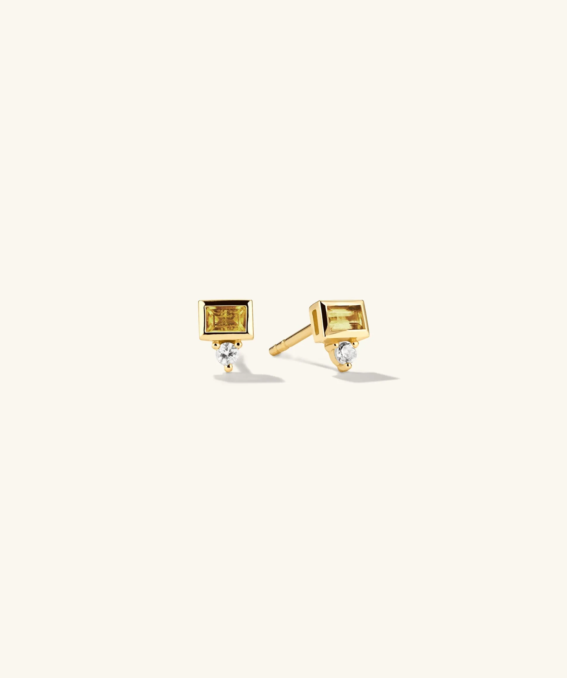 Mejuri Baguette Duo Studs- Stud Earrings | Earrings