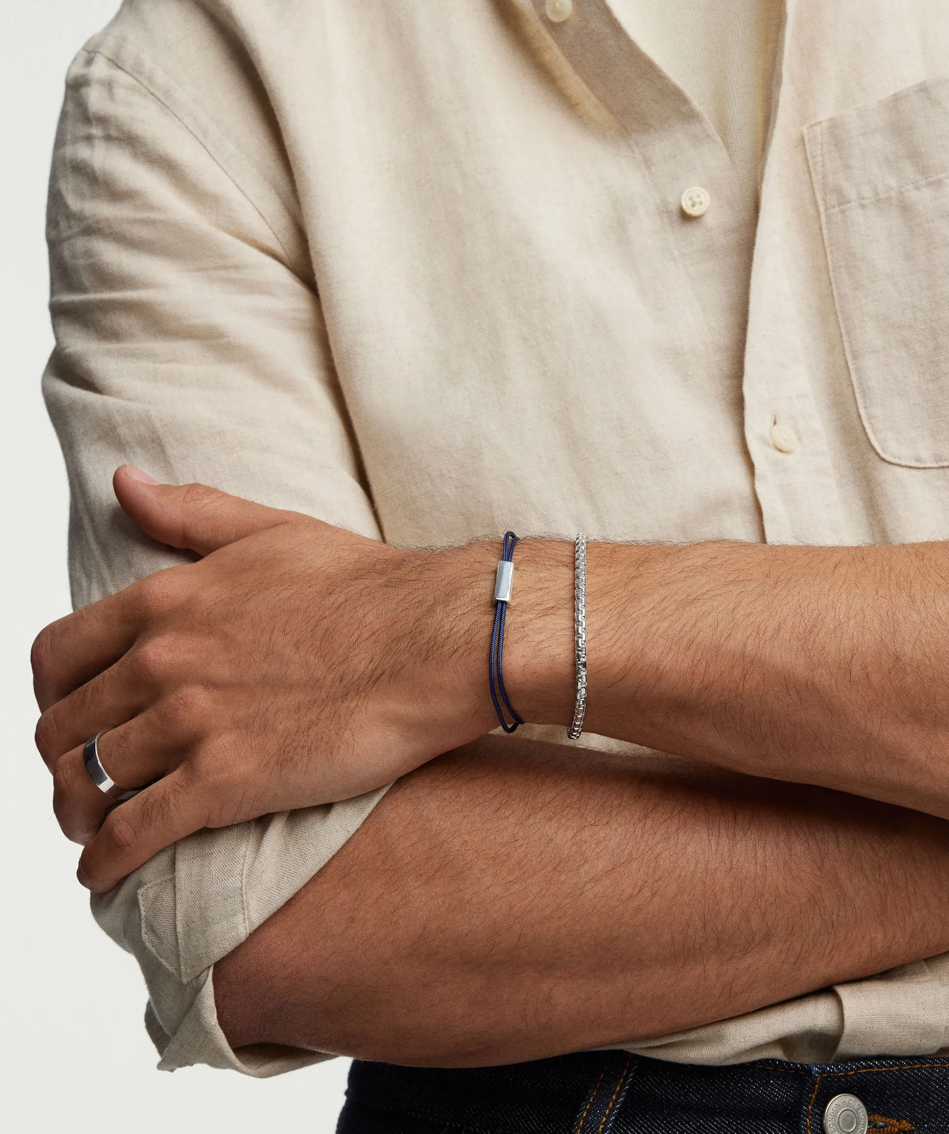 Mejuri Bar Cord Bracelet- Bracelets | Men's