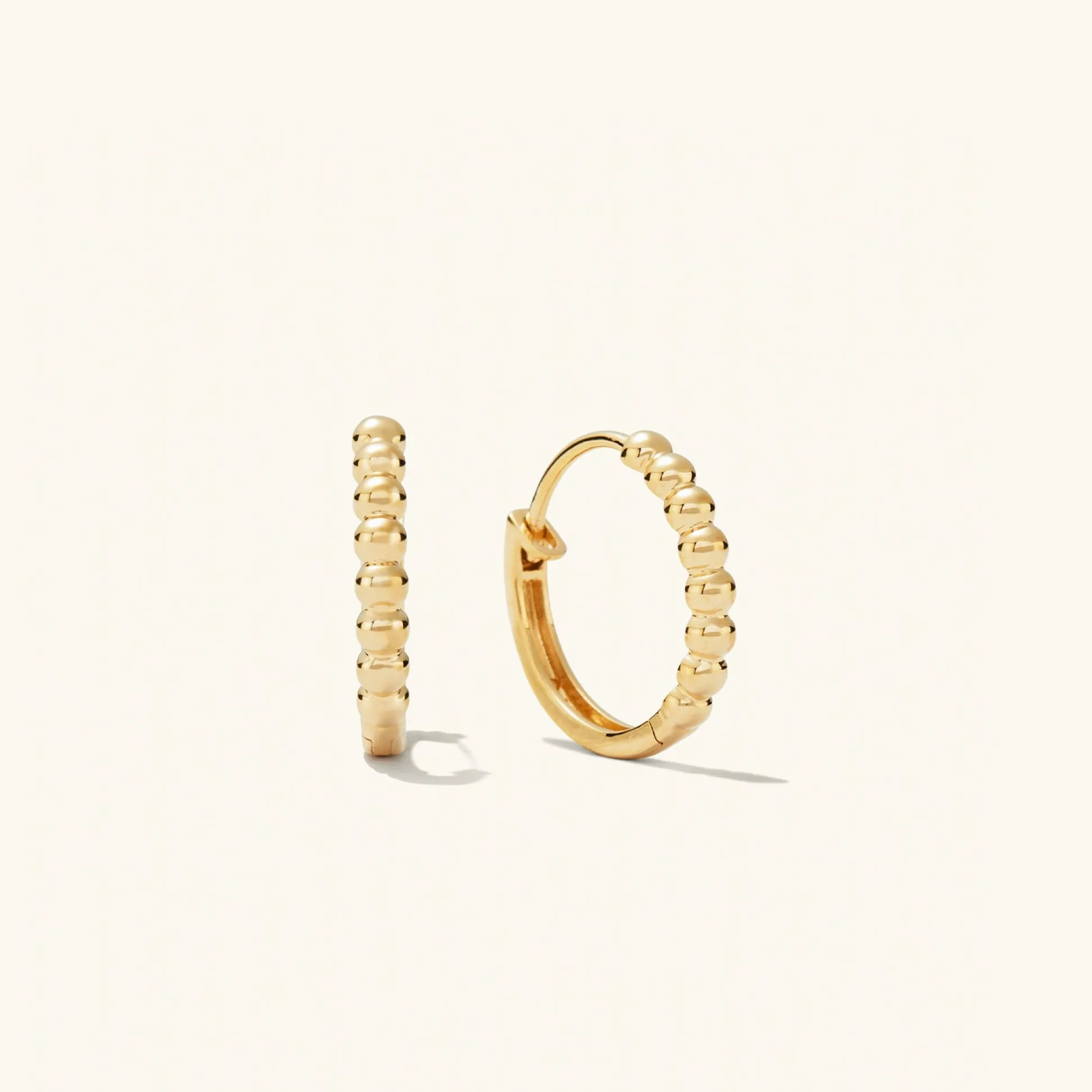 Mejuri Beaded Small Hoops- Hoop Earrings | Earrings