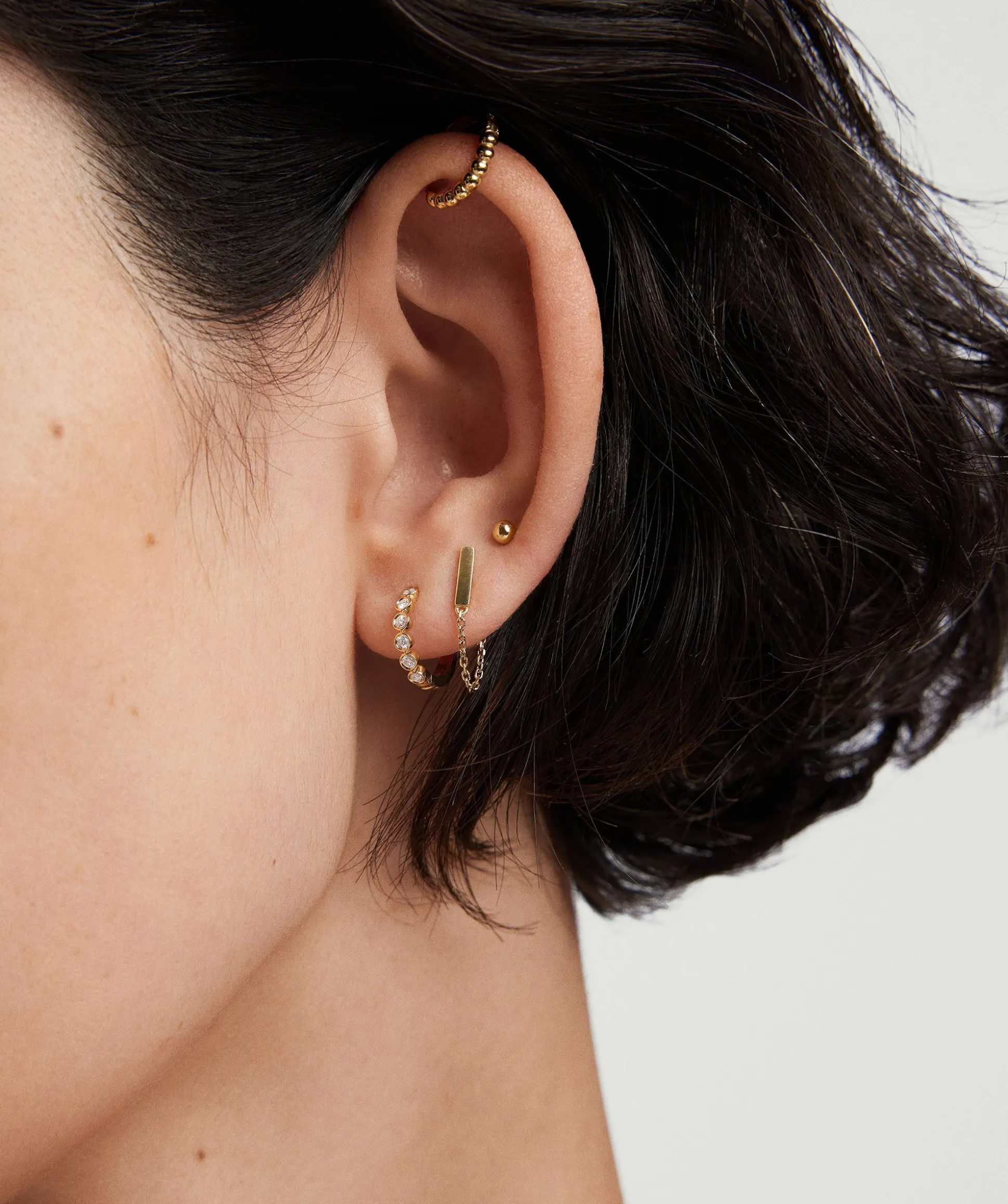 Mejuri Bezel Lab Grown Diamond Huggies- Hoop Earrings | Earrings