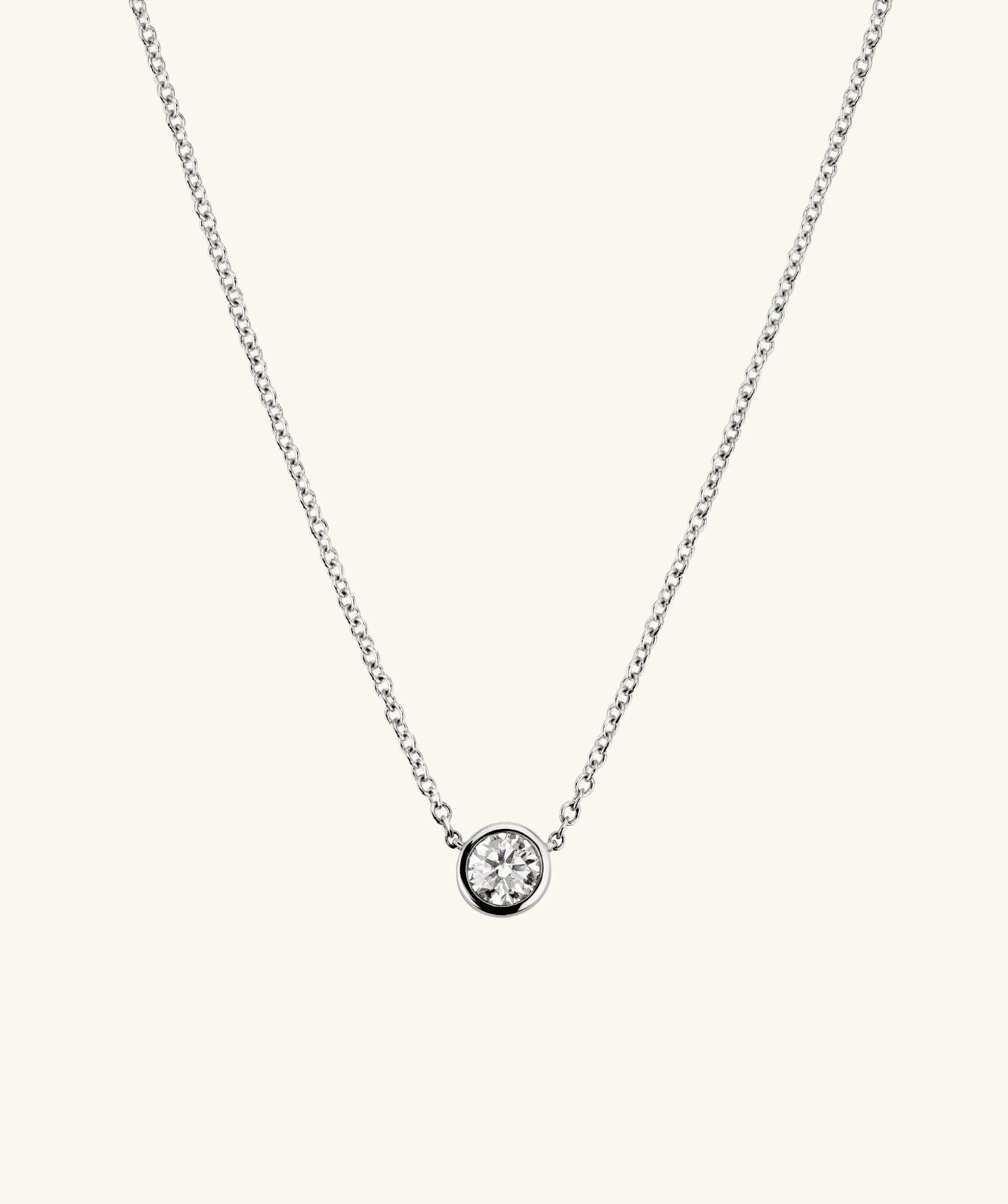 Mejuri Bezel Lab Grown Diamond Necklace 0.5 ct- Necklaces