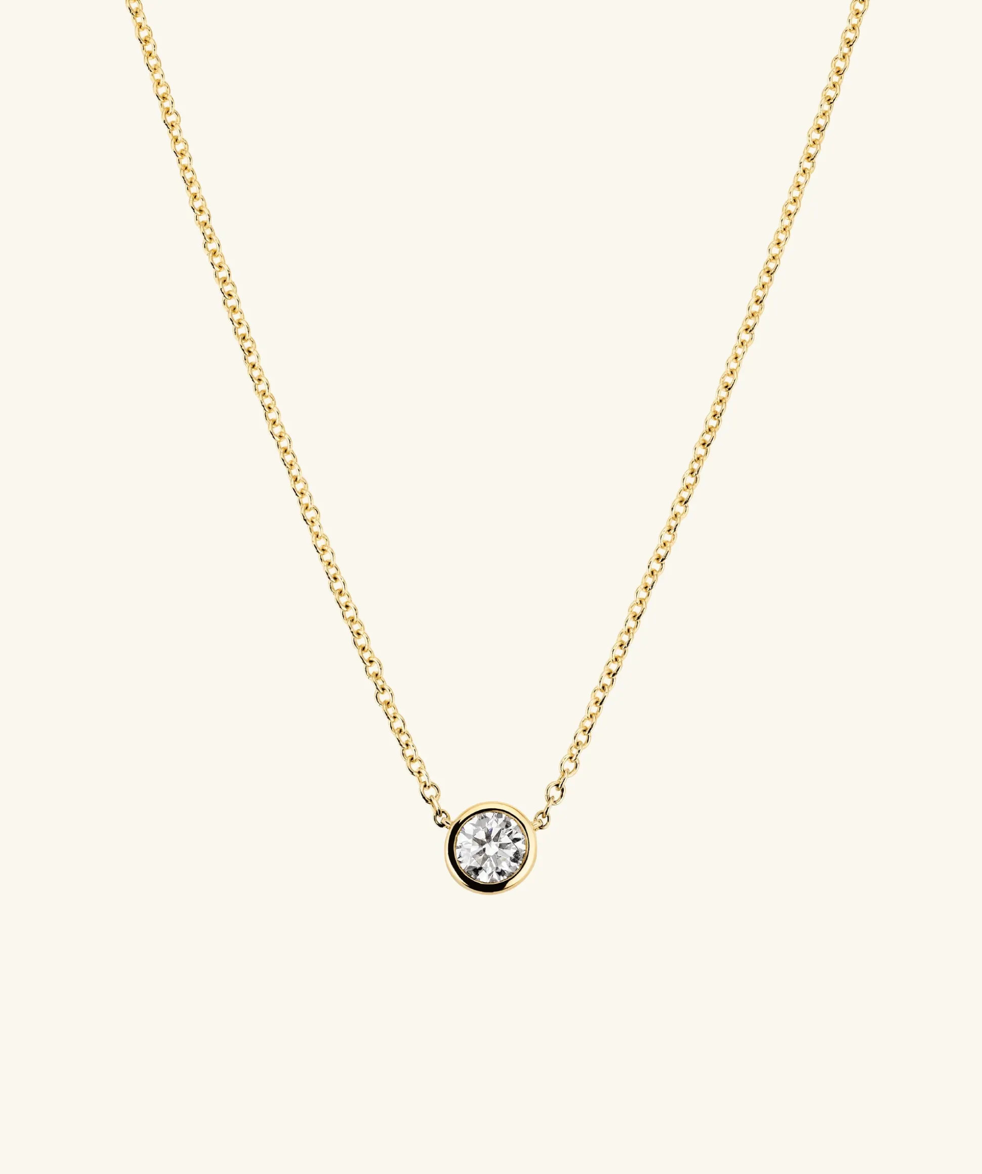 Mejuri Bezel Lab Grown Diamond Necklace 0.5 ct- Necklaces