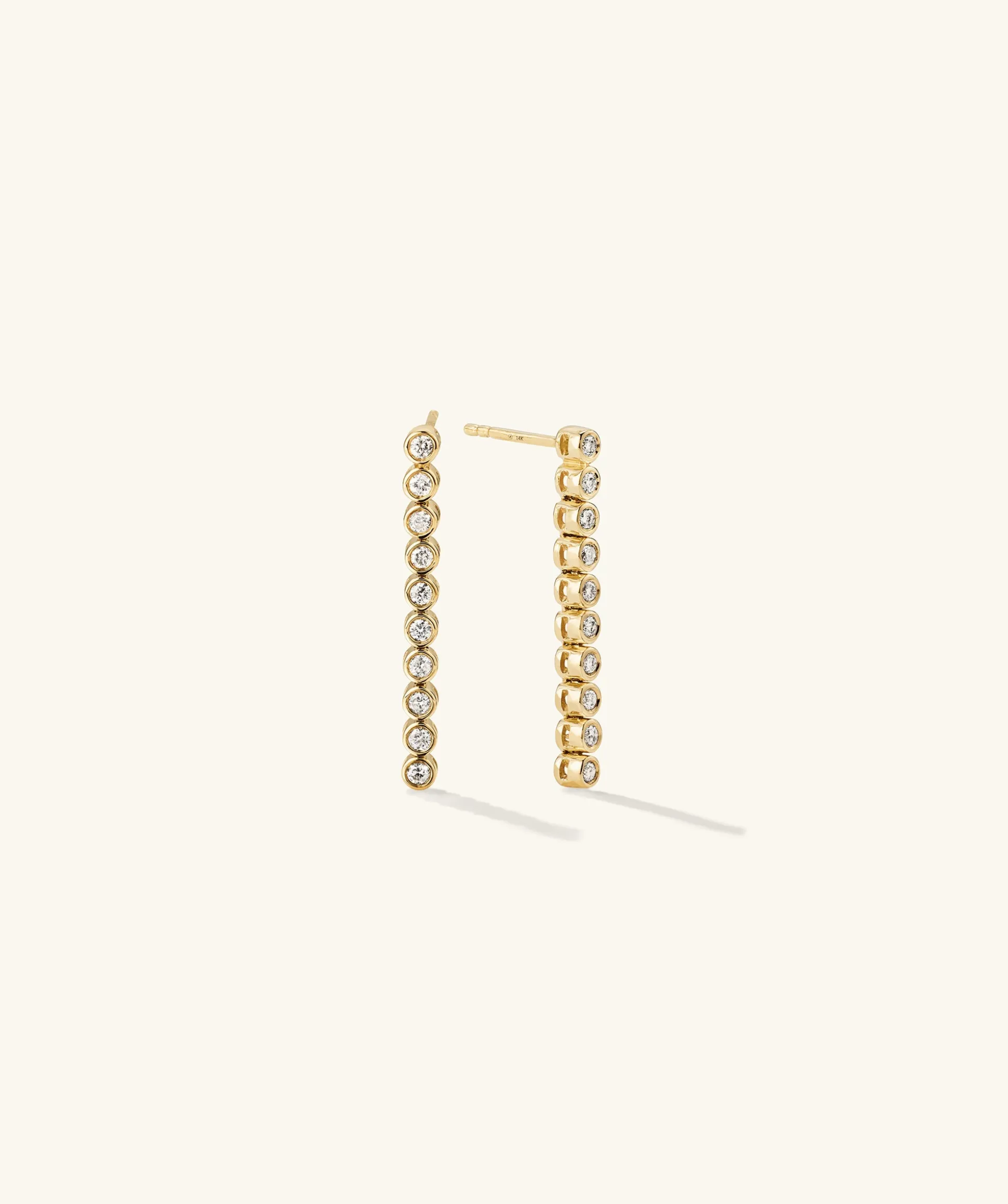 Mejuri Bezel Lab Grown Diamond Tennis Earrings- Drop Earrings | Earrings