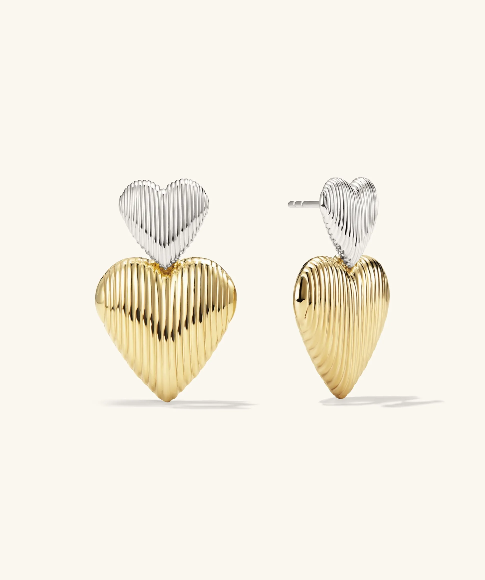 Mejuri Big Puffy Heart Drop Earrings- Drop Earrings | Earrings