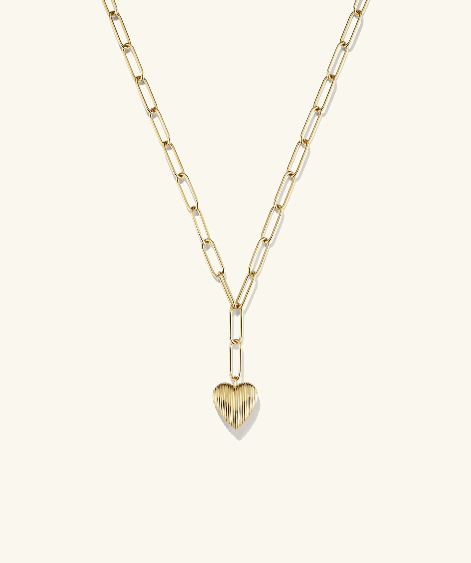 Mejuri Big Puffy Heart Necklace- Necklaces