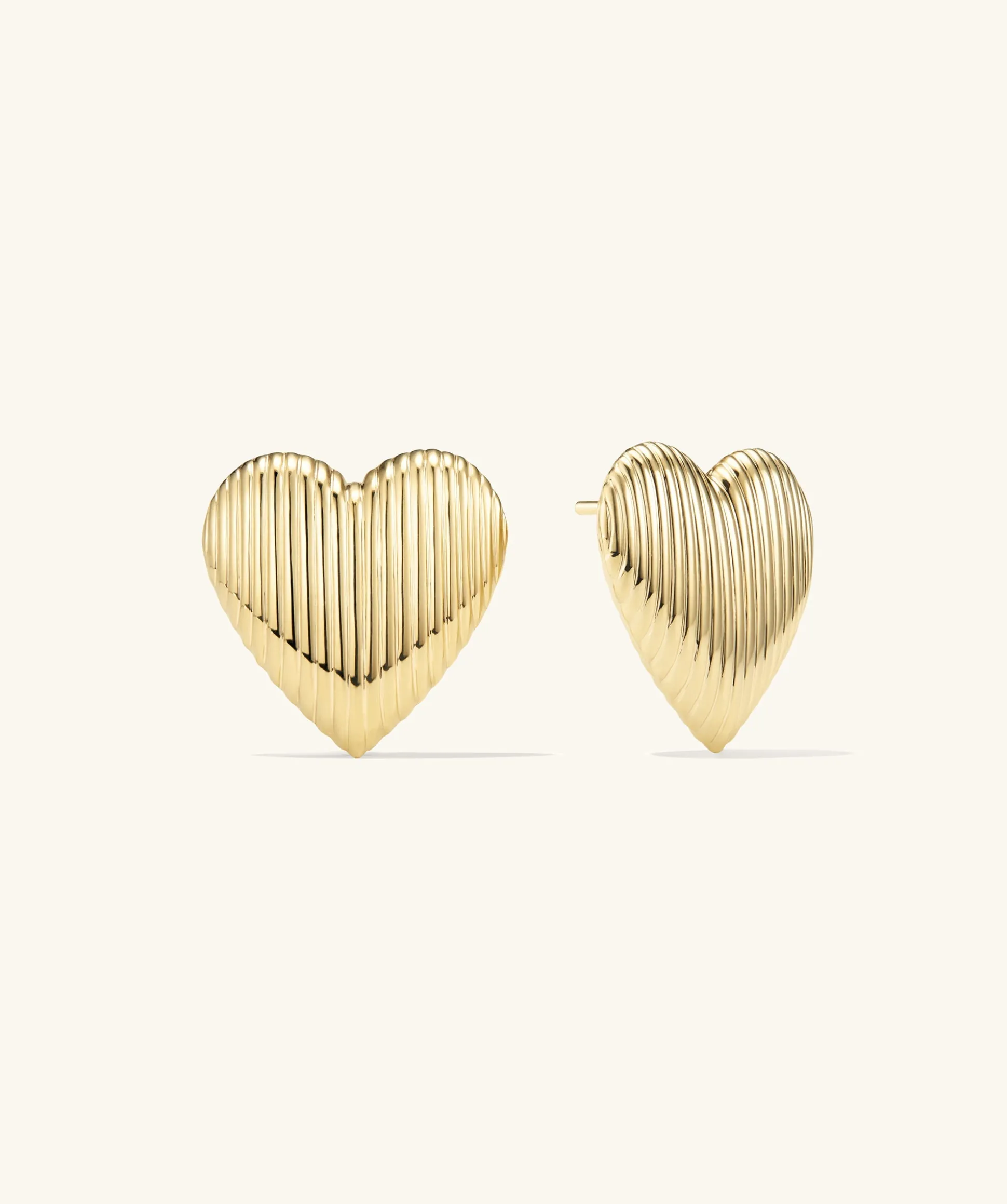 Mejuri Big Puffy Heart Studs- Stud Earrings | Earrings