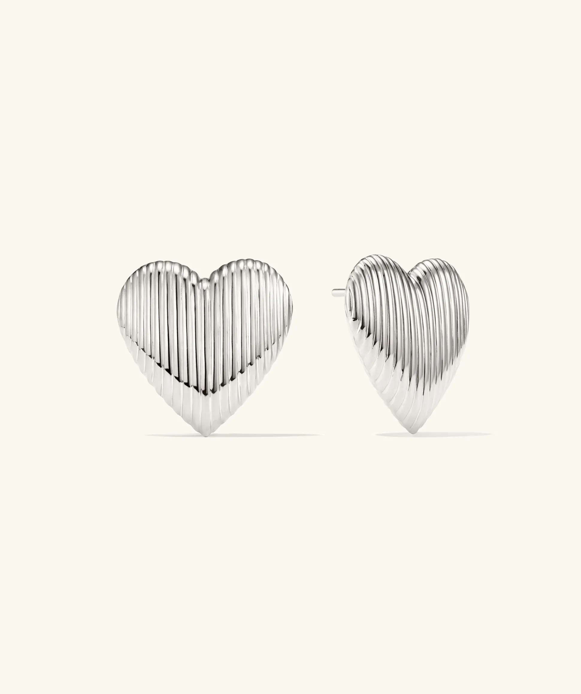 Mejuri Big Puffy Heart Studs- Stud Earrings | Earrings