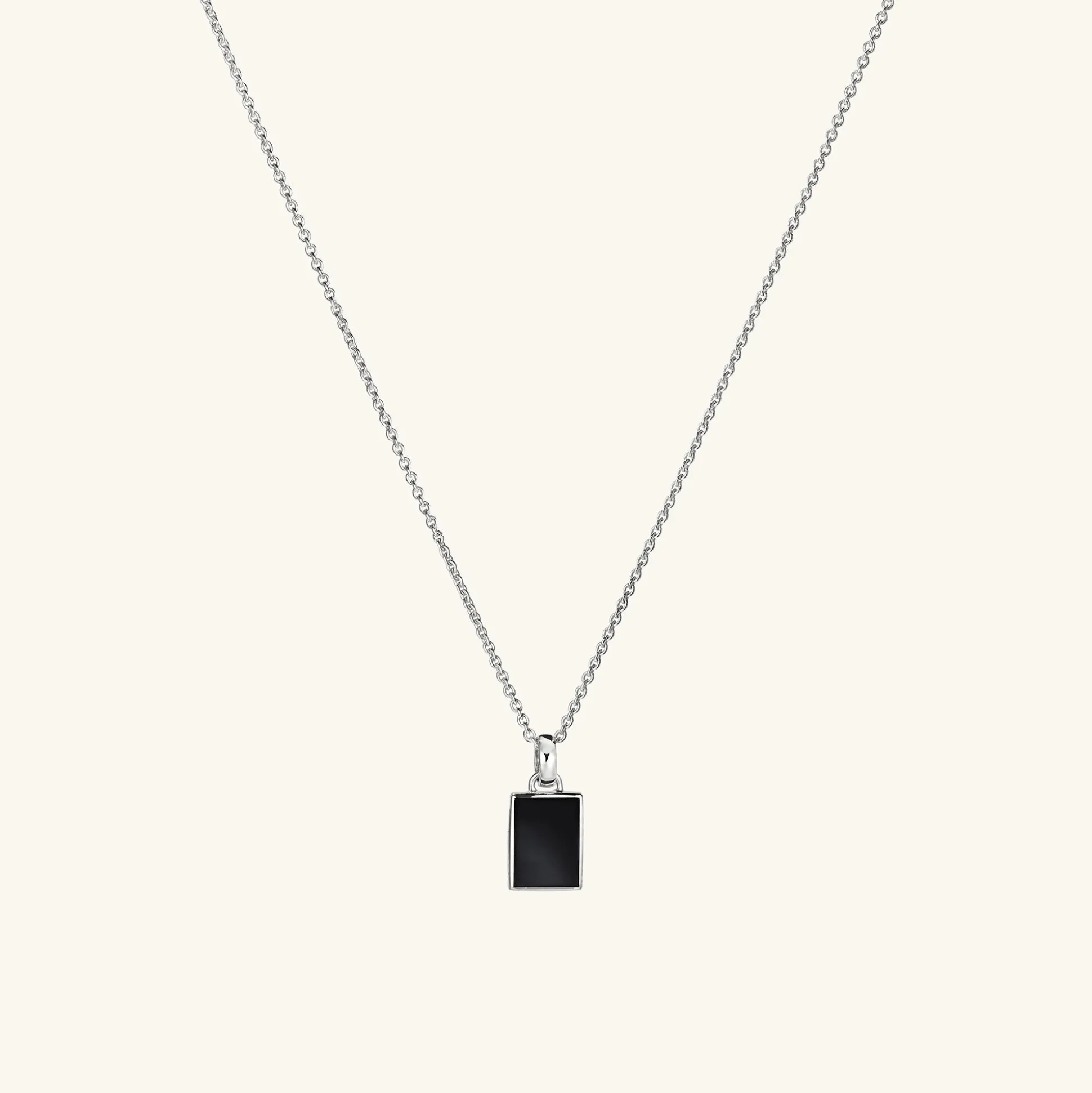 Mejuri Black Onyx Pendant Necklace- Necklaces | Men's