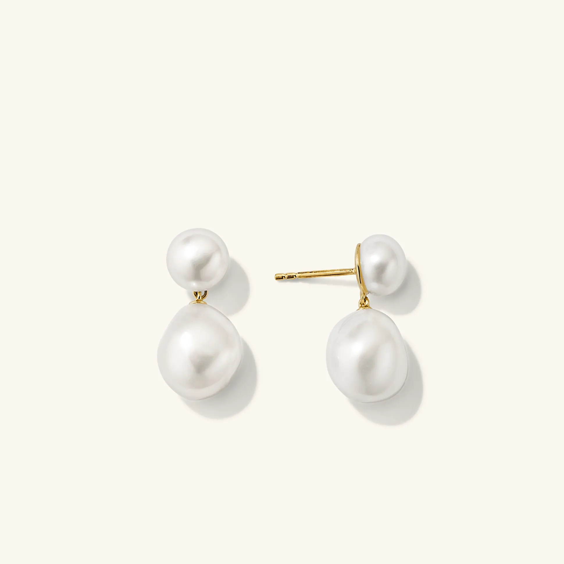 Mejuri Bold Pearl Drop Earrings- Drop Earrings | Earrings