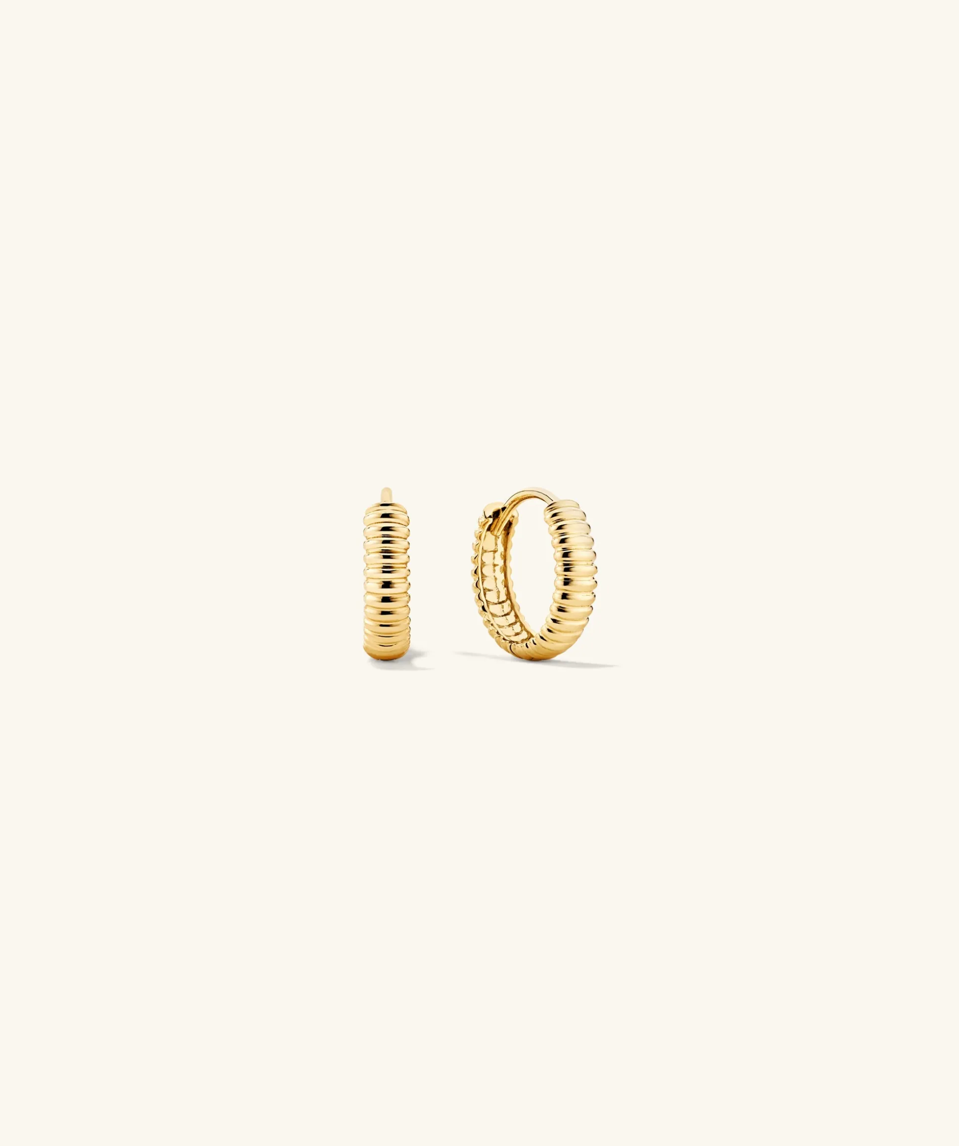 Mejuri Bold Texture Huggie Hoops- Hoop Earrings | Earrings