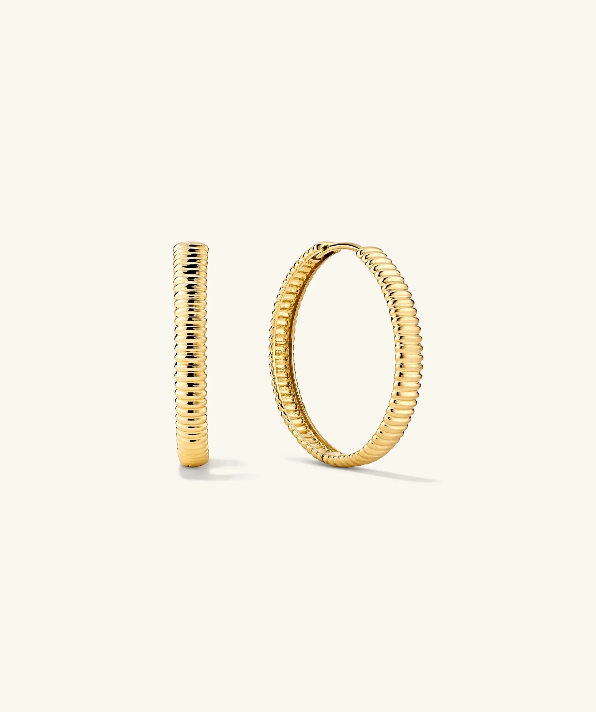 Mejuri Bold Texture Large Hoops- Hoop Earrings | Earrings