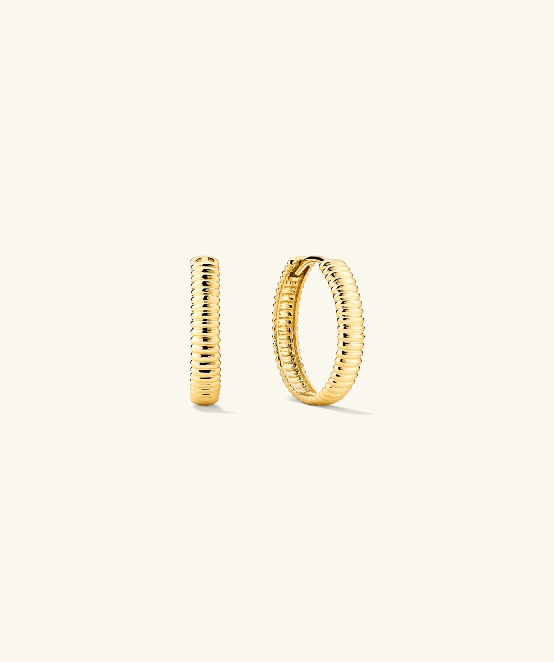 Mejuri Bold Texture Medium Hoops- Hoop Earrings | Earrings