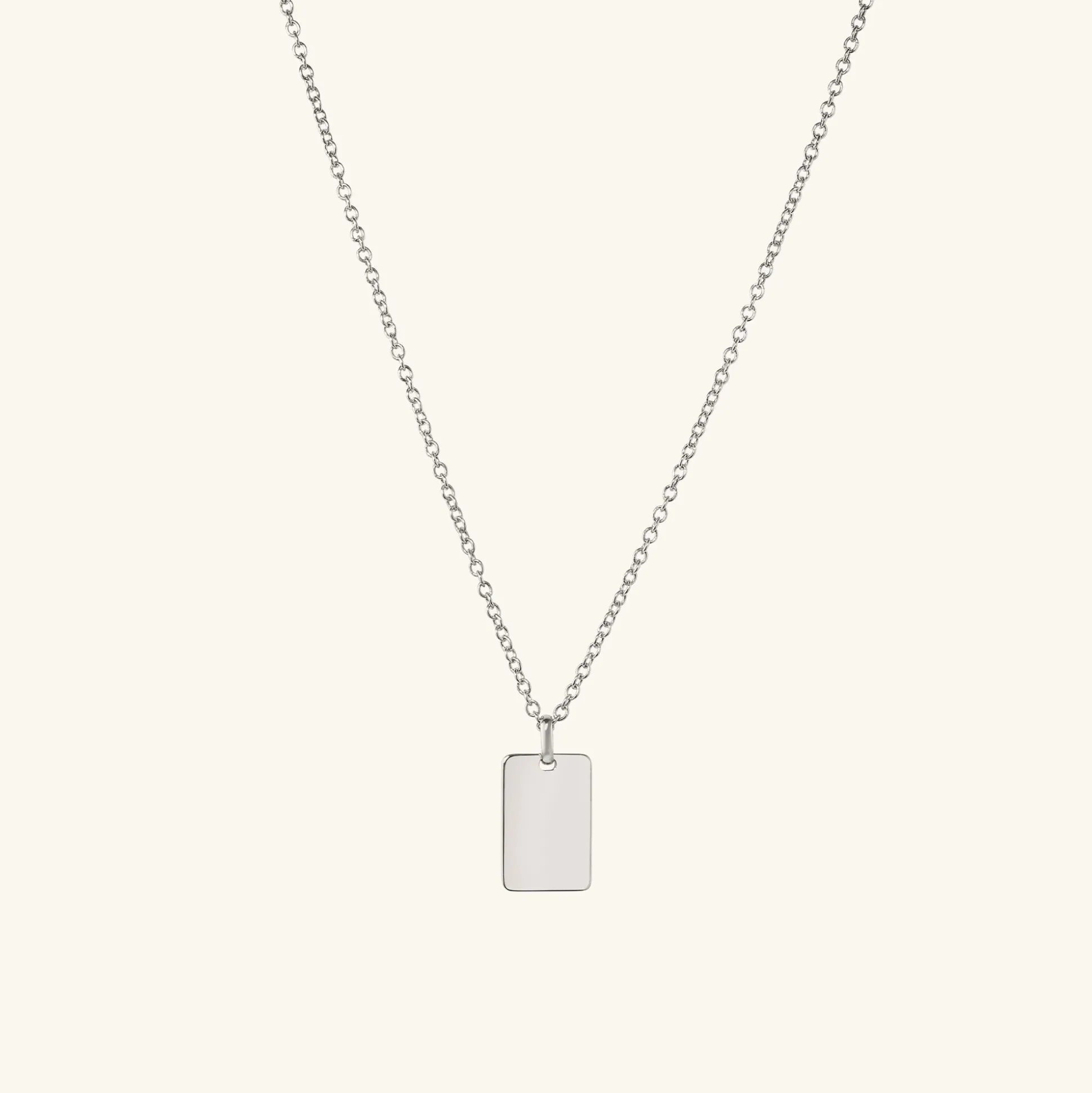 Mejuri Cable Chain Tag Necklace- Necklaces | Men's