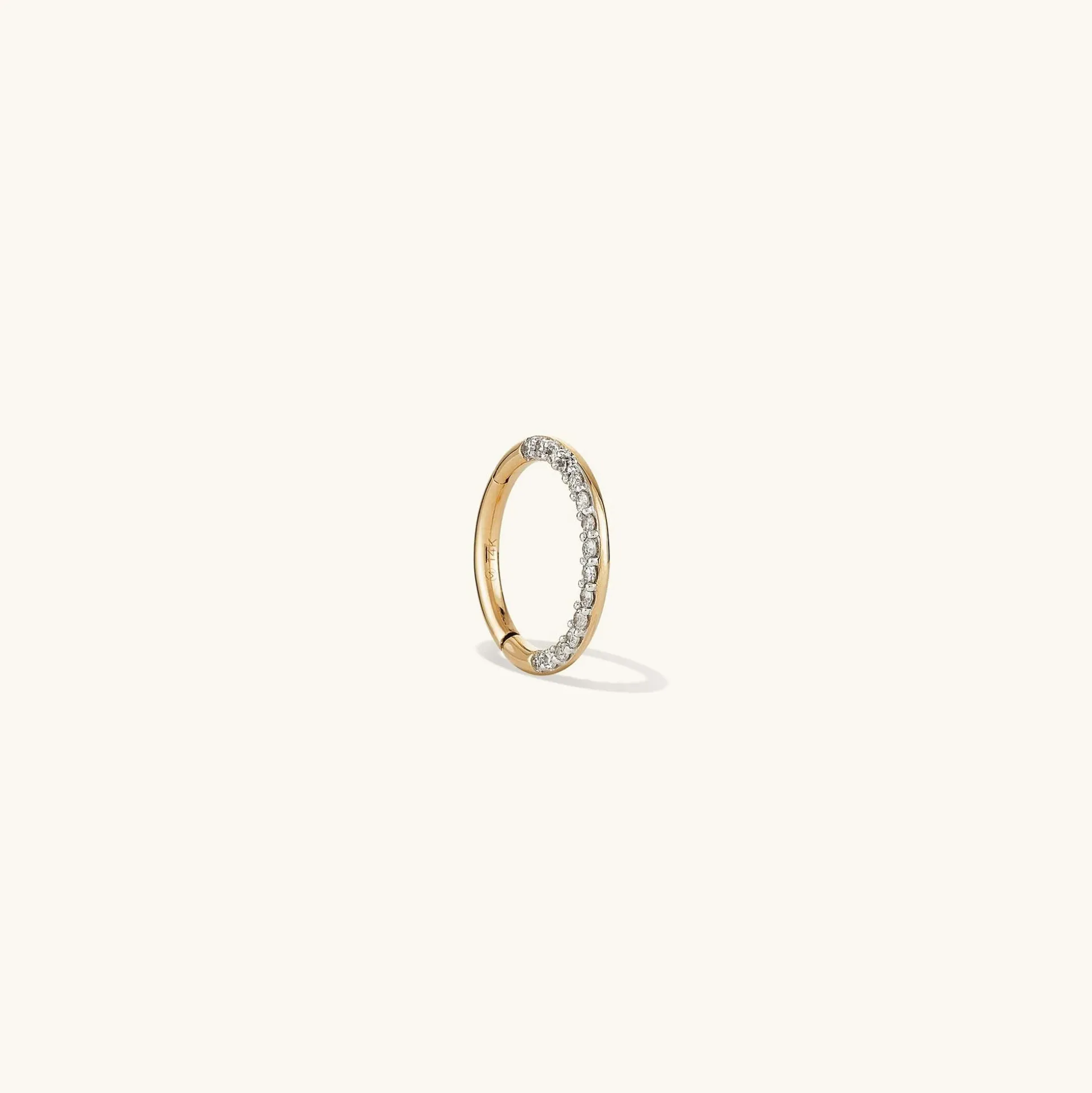 Mejuri Cartilage Pavé Diamond Mini Hoop- Single Earrings | Cartilage + Helix