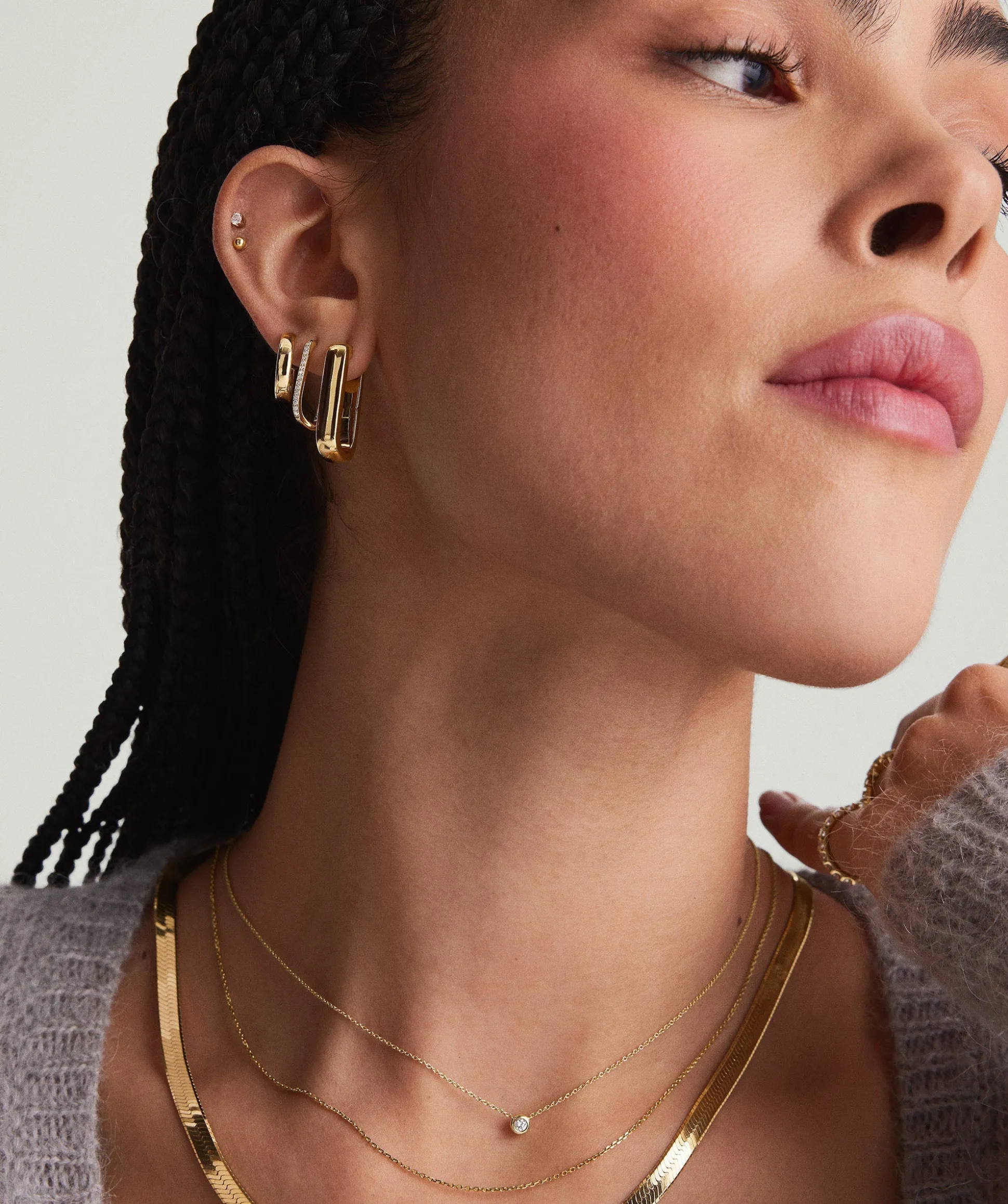 Mejuri Chunky Large U Hoops- Hoop Earrings | Earrings