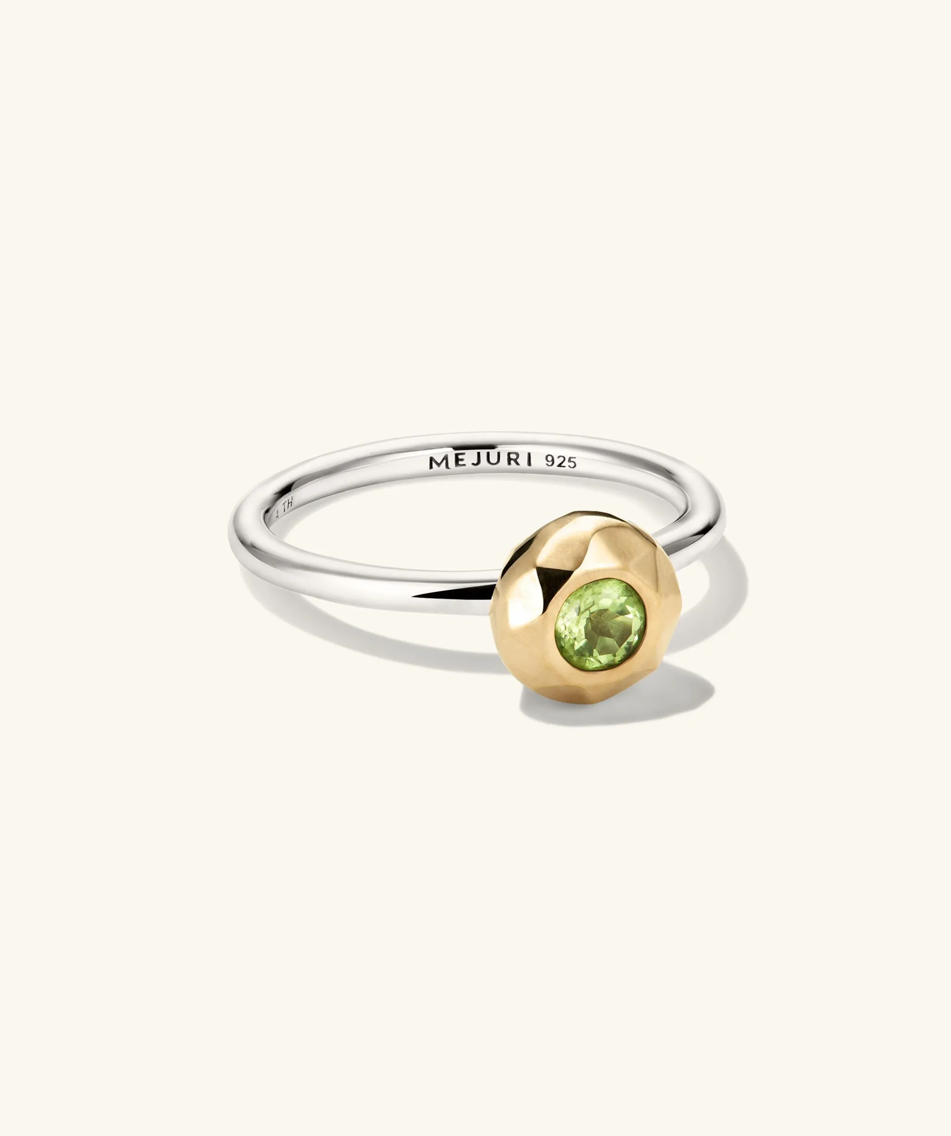 Mejuri Circle Geo Gem Ring- Stackable Rings | Rings