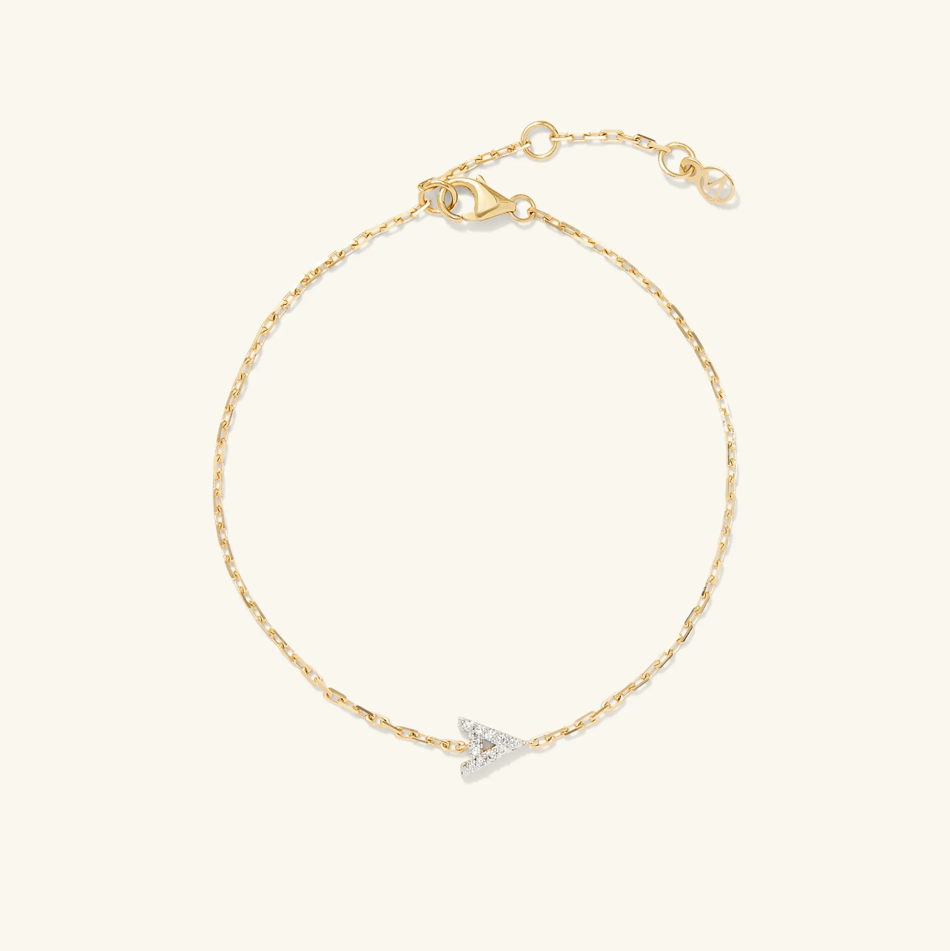 Mejuri Diamond Letter Bracelet- Bracelets