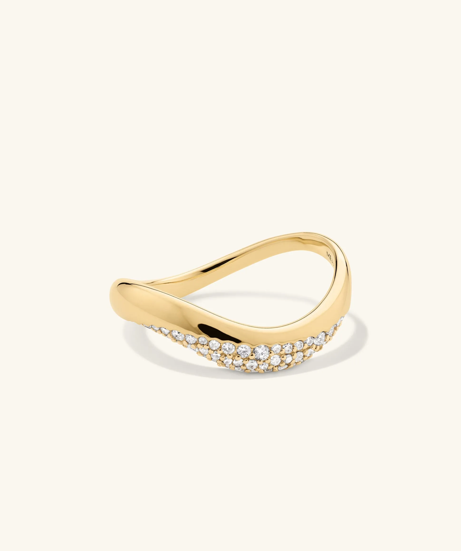 Mejuri Dôme Figure Diamond Dipped Ring- Statement Rings | Rings