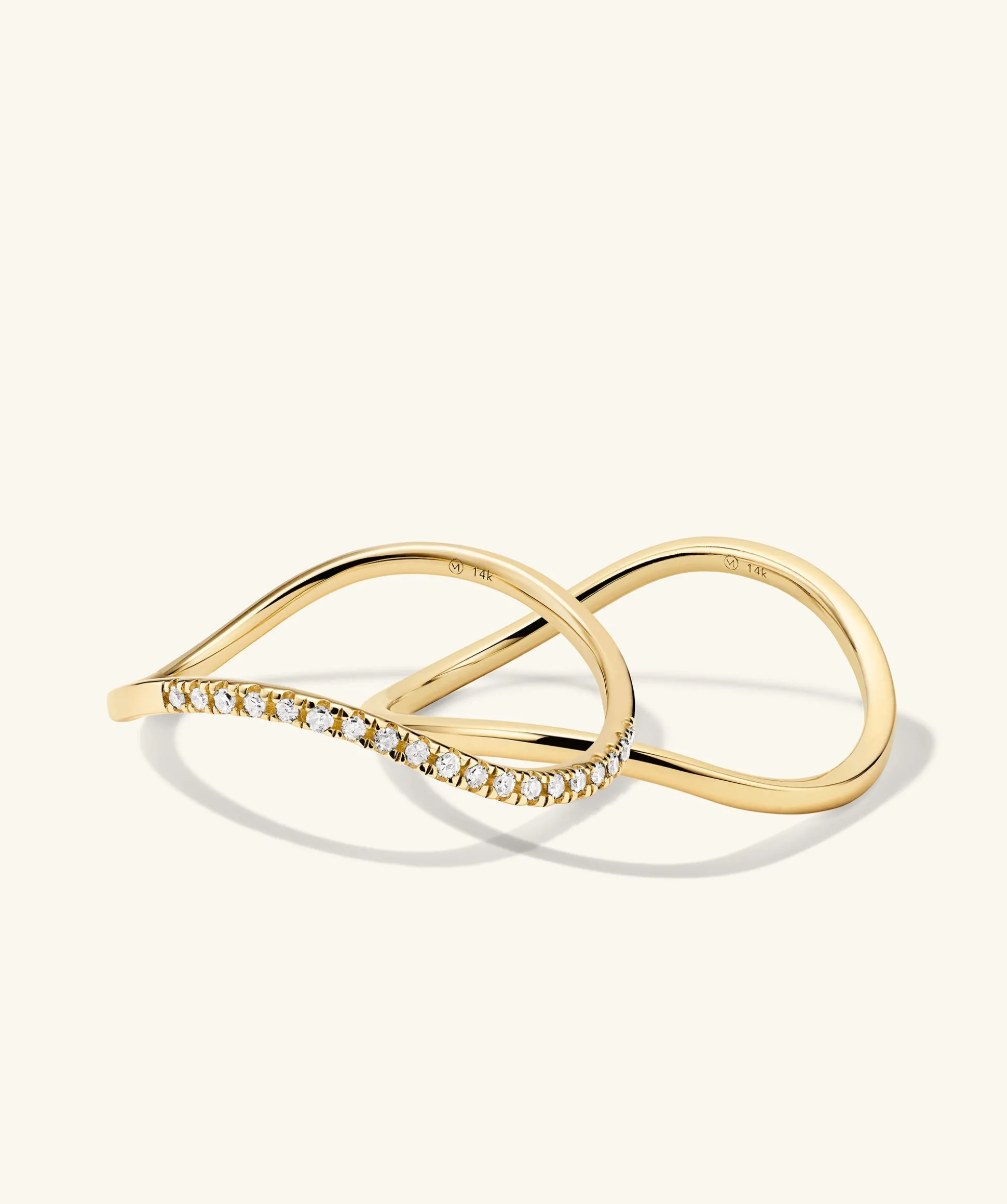 Mejuri Dôme Figure Slim Stacker Set- Stackable Rings | Rings