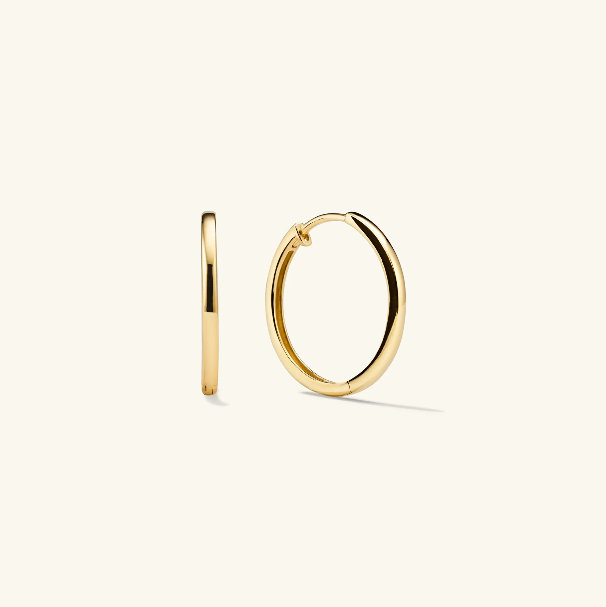 Mejuri Easy Medium Hoops- Earrings | Hoop Earrings