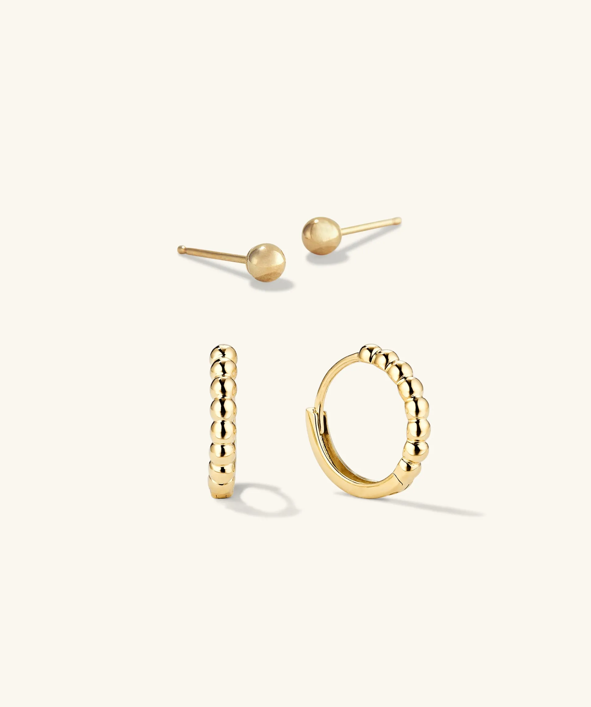 Mejuri Good Foundations Bundle- Hoop Earrings | Earrings