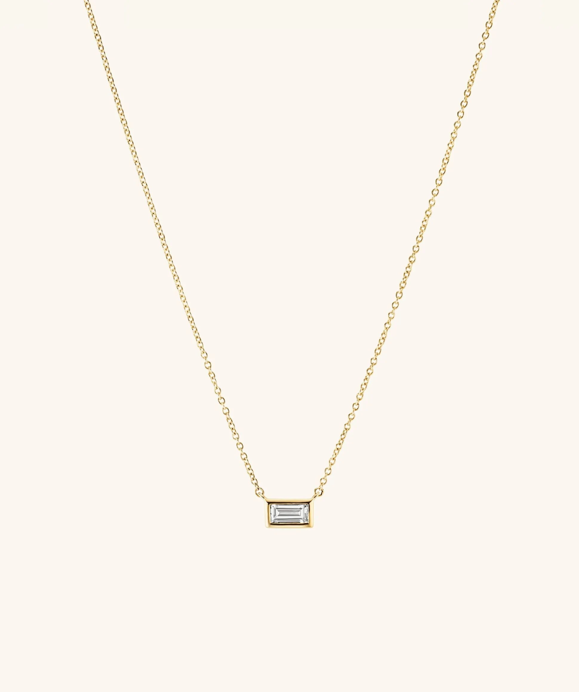 Mejuri Lab Grown Diamond Baguette Necklace- Necklaces