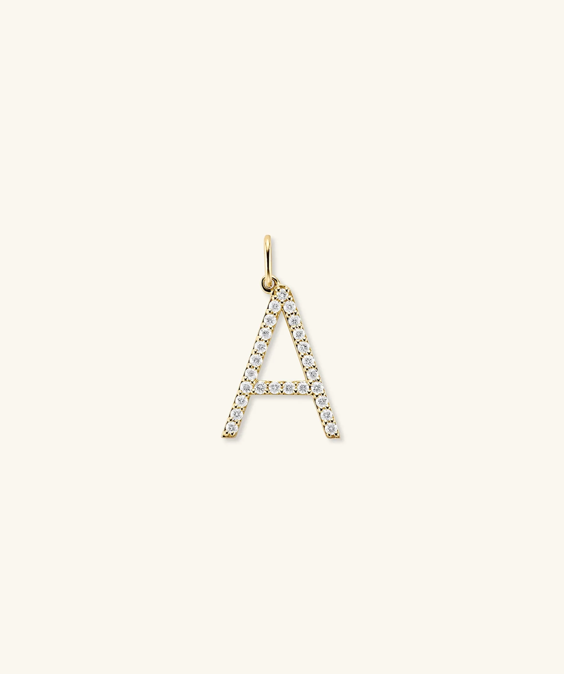 Mejuri Lab Grown Diamond Oversized Letter Charm- Charms | Charms + Pendants