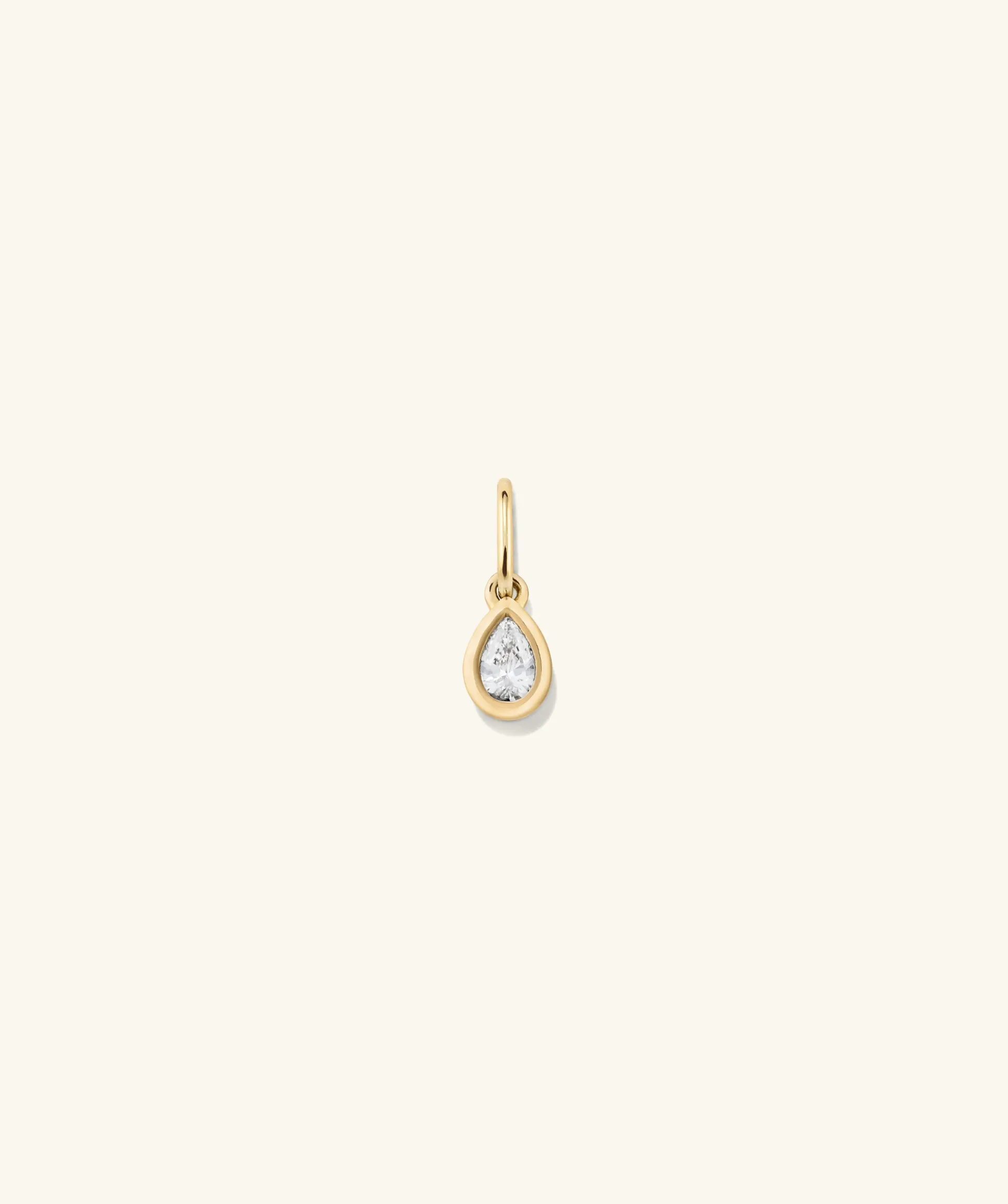 Mejuri Lab Grown Diamond Pear Bezel Pendant- Charms | Charms + Pendants