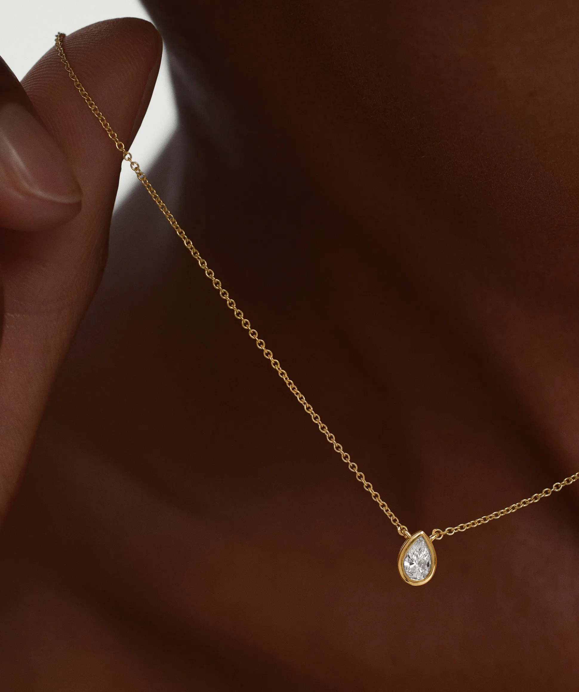 Mejuri Lab Grown Diamond Pear Necklace- Necklaces