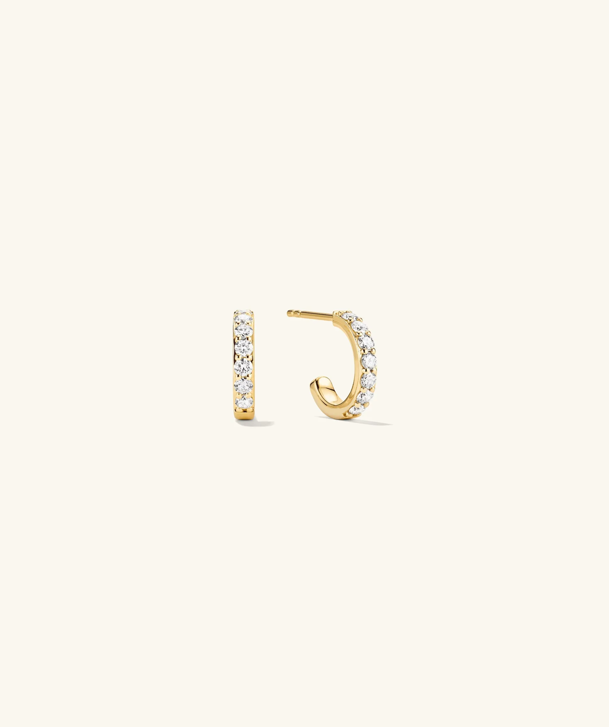 Mejuri Lab Grown Diamond Prong Hoops- Hoop Earrings | Earrings