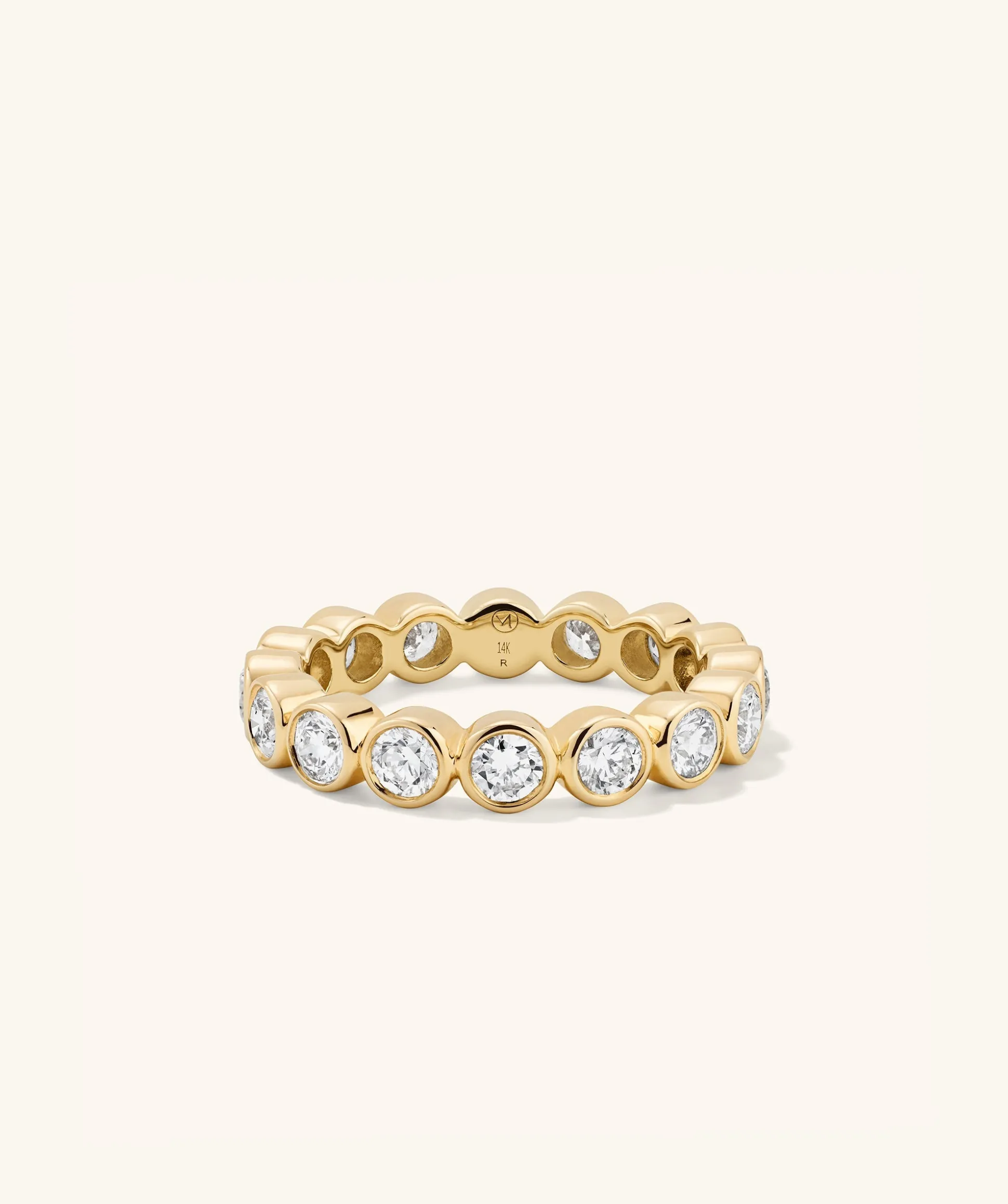 Mejuri Lab Grown Diamond Round Cut Bezel Eternity Band- Diamond Eternity Bands | Wedding Bands