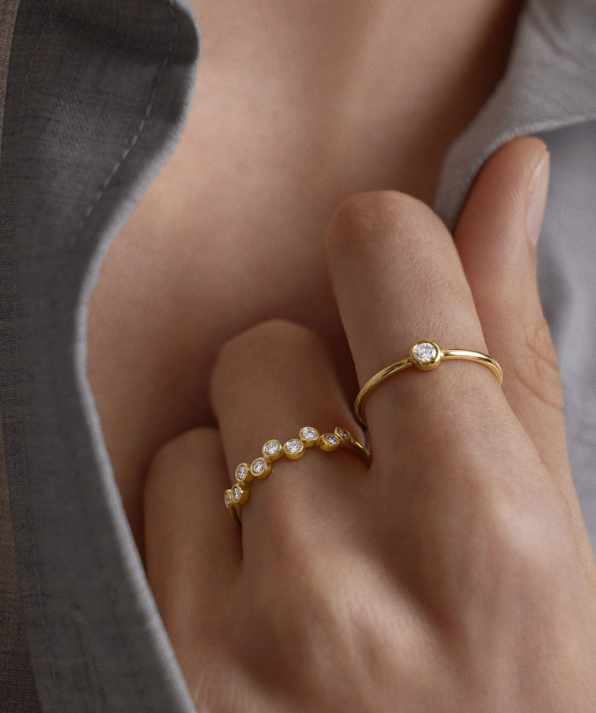 Mejuri Lab Grown Diamond Solo Ring- Stackable Rings | Rings