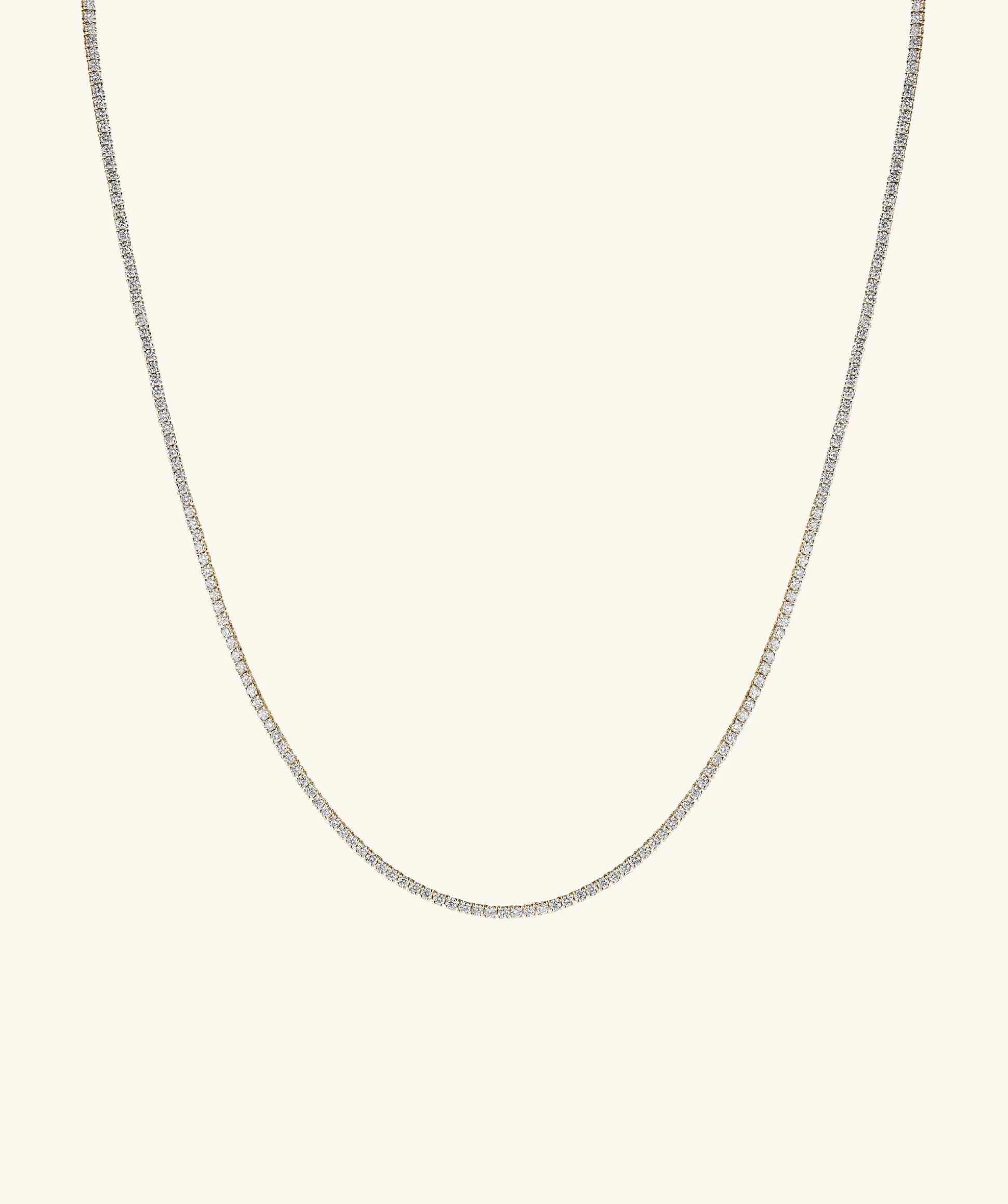 Mejuri Lab Grown Diamond Tennis Necklace 1.8mm- Tennis Necklaces | Necklaces