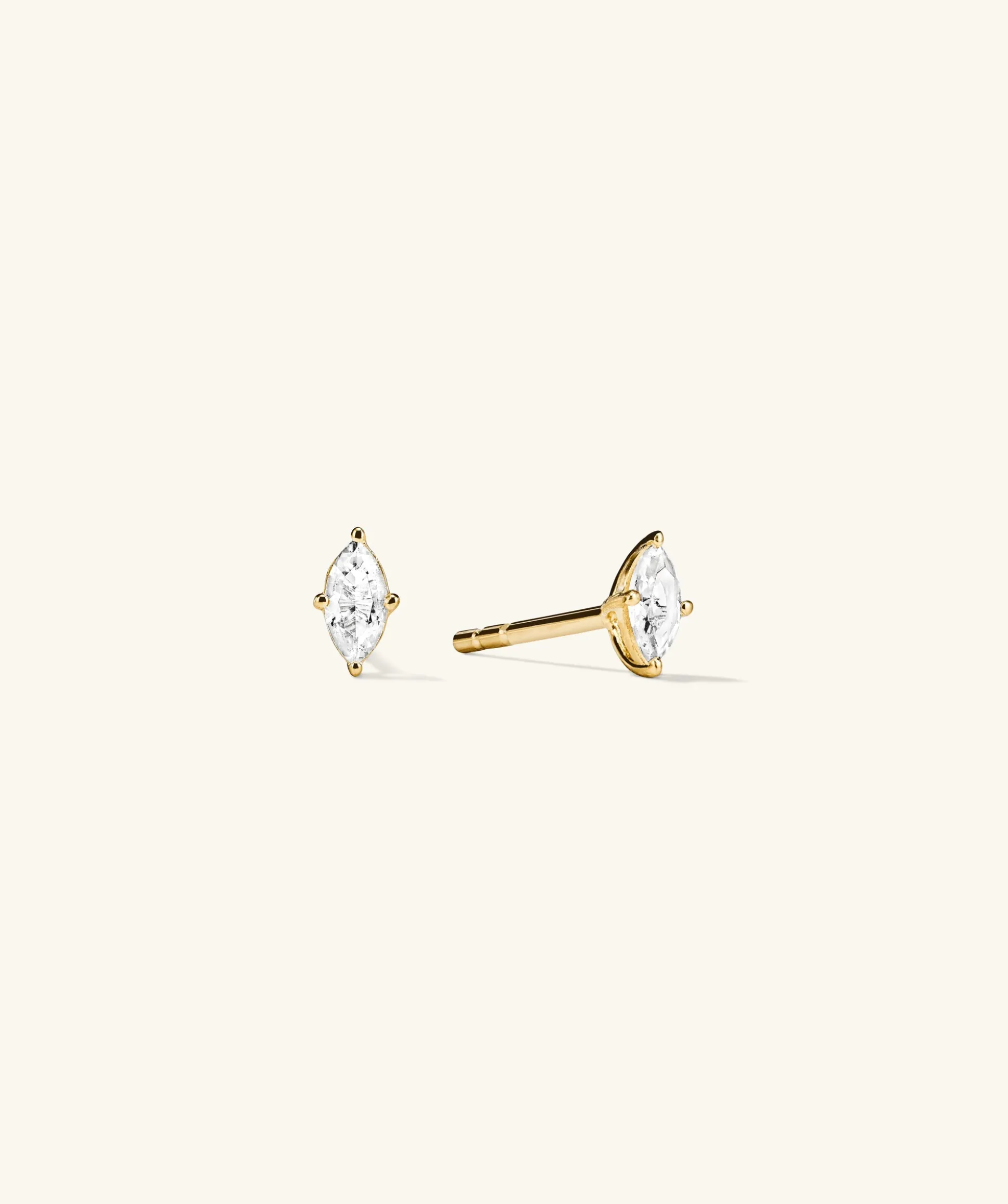 Mejuri Lab Grown Sapphire Marquise Cut Studs- Stud Earrings | Earrings