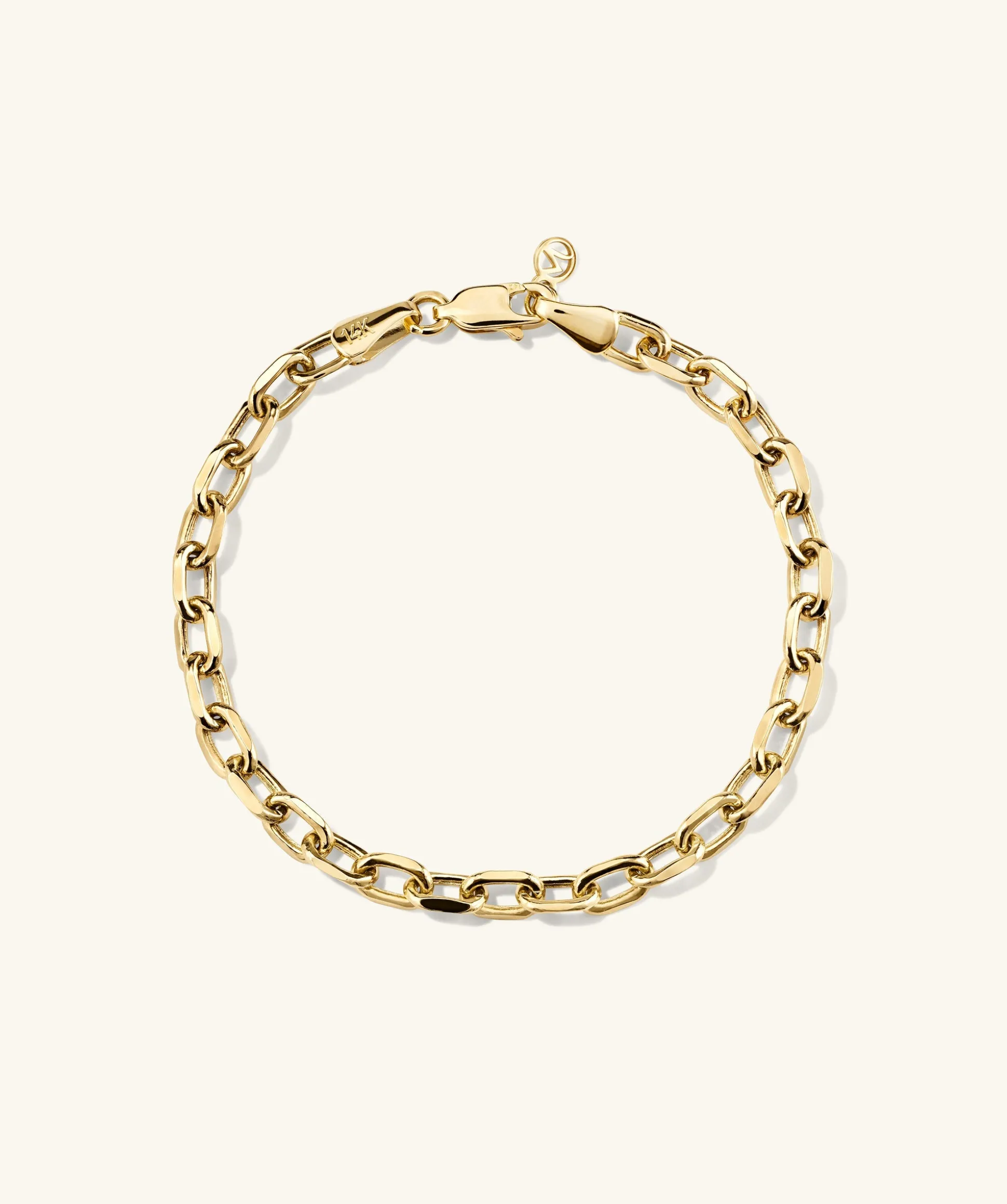 Mejuri Large Square Oval Chain Bracelet- Chain Bracelets | Bracelets