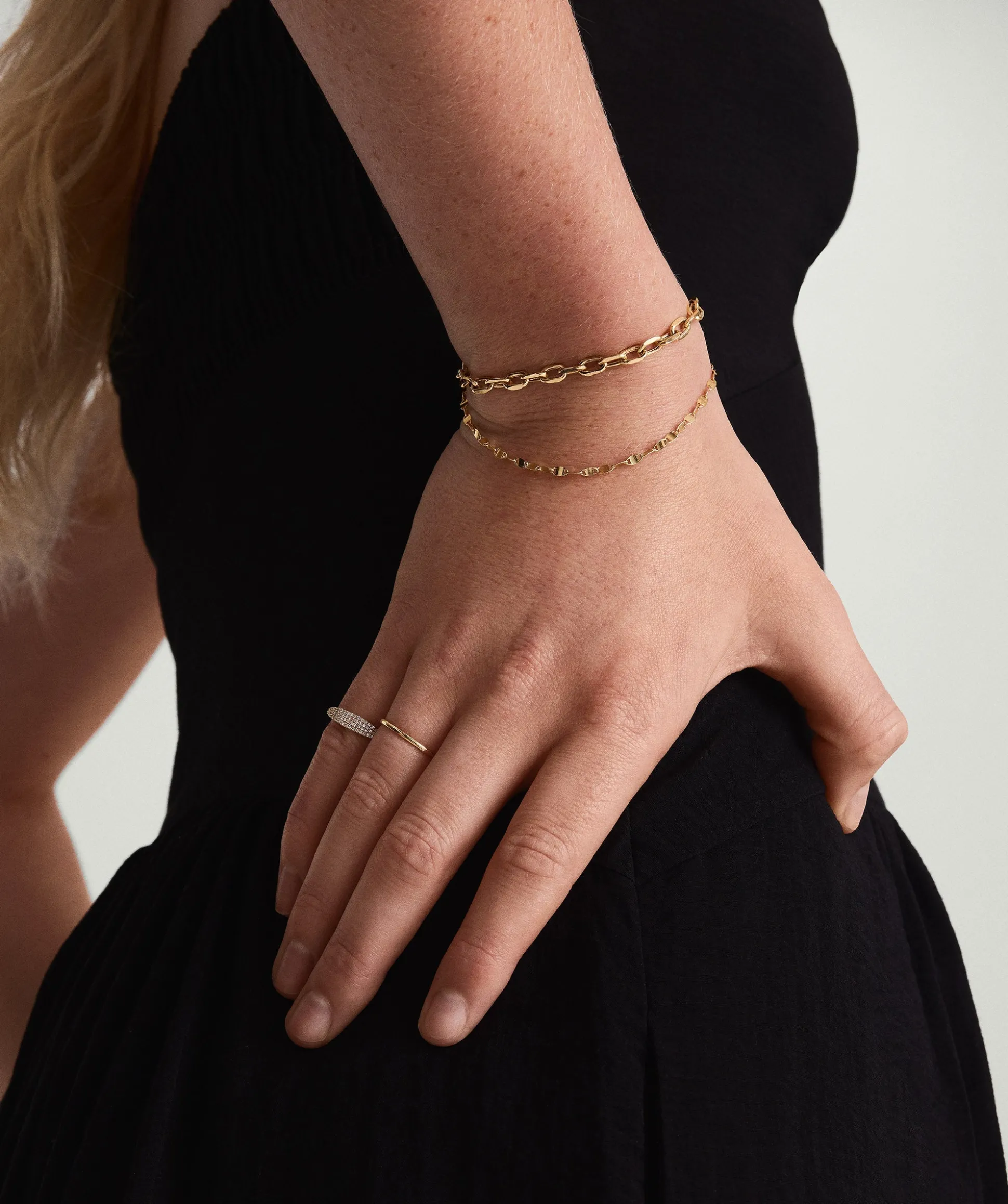 Mejuri Large Square Oval Chain Bracelet- Chain Bracelets | Bracelets