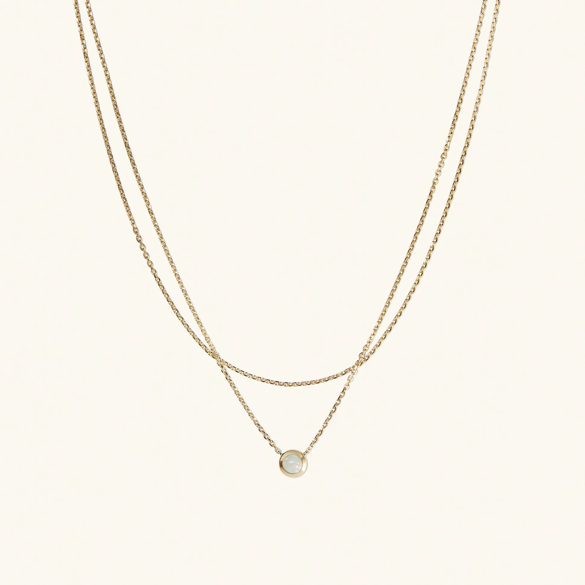 Mejuri Layered Opal Necklace- Chain Necklaces | Necklaces