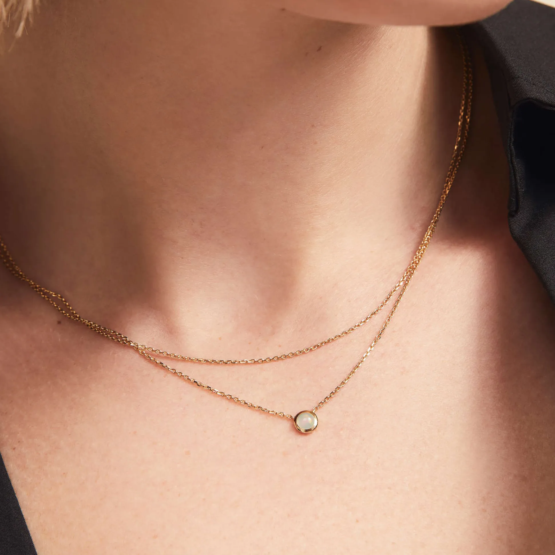 Mejuri Layered Opal Necklace- Chain Necklaces | Necklaces