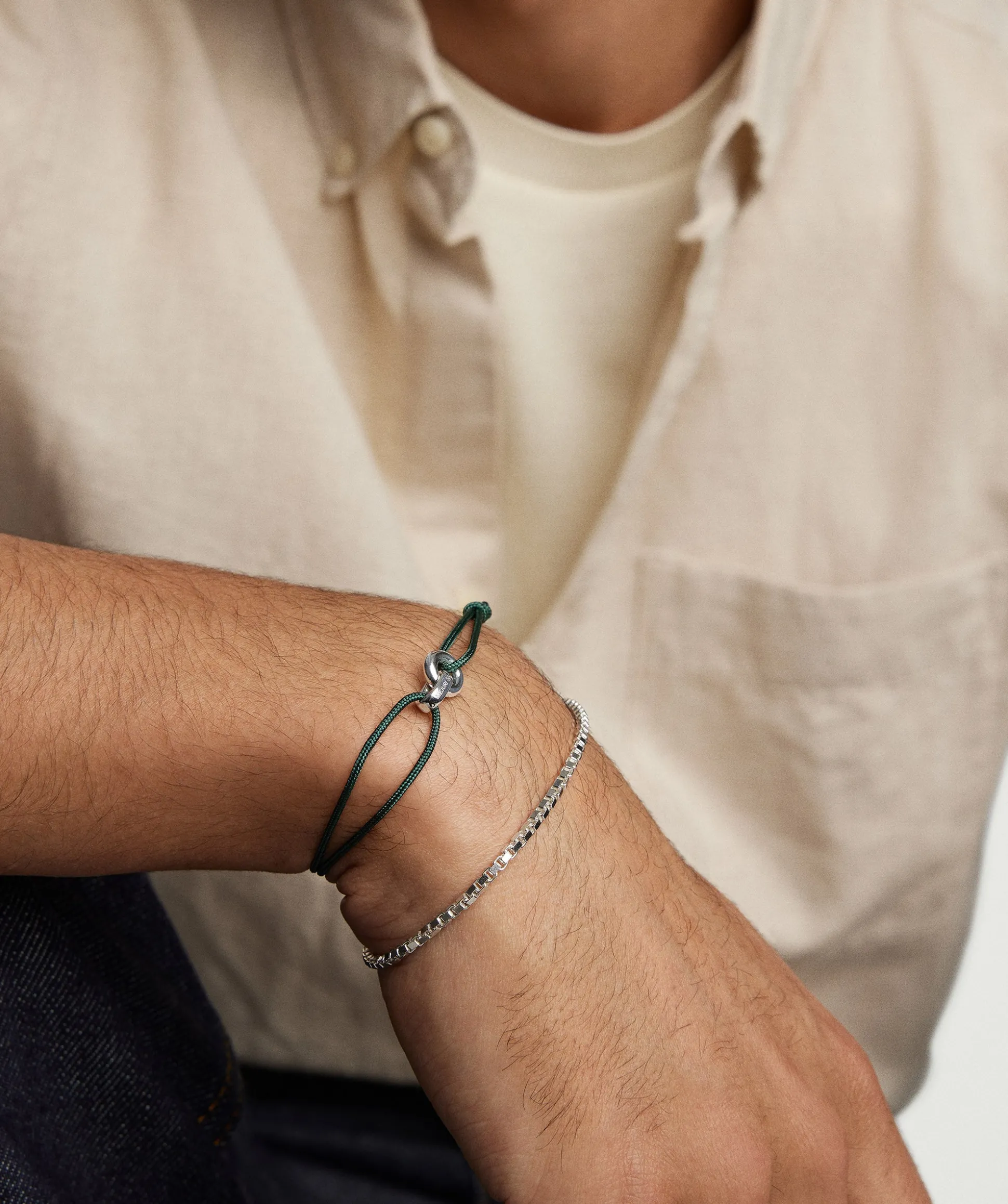 Mejuri Linked Cord Bracelet- Bracelets | Men's