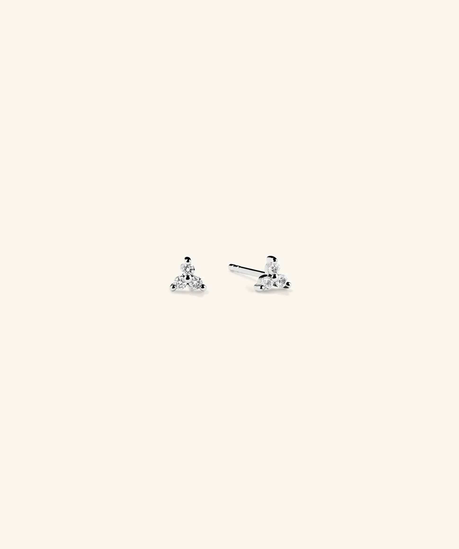 Mejuri Mini Lotus Diamond Studs- Stud Earrings | Earrings