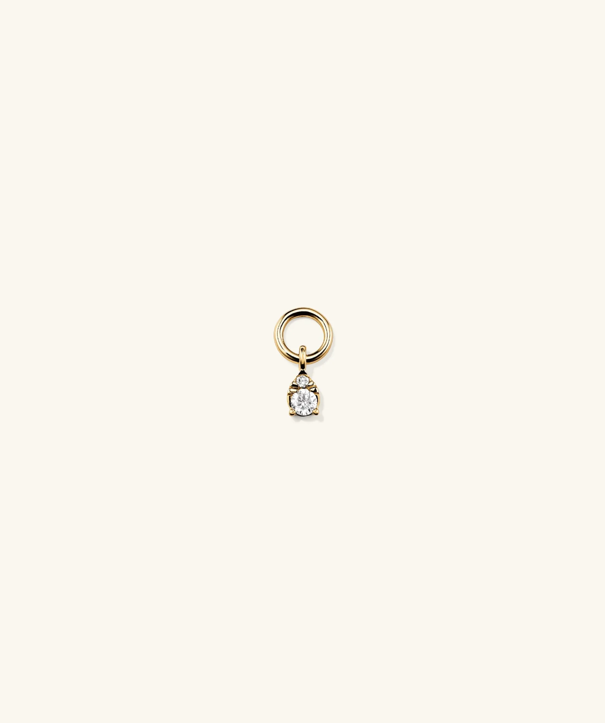 Mejuri Mini Pear Diamond Hoop Charm- Hoop Charms | Earrings