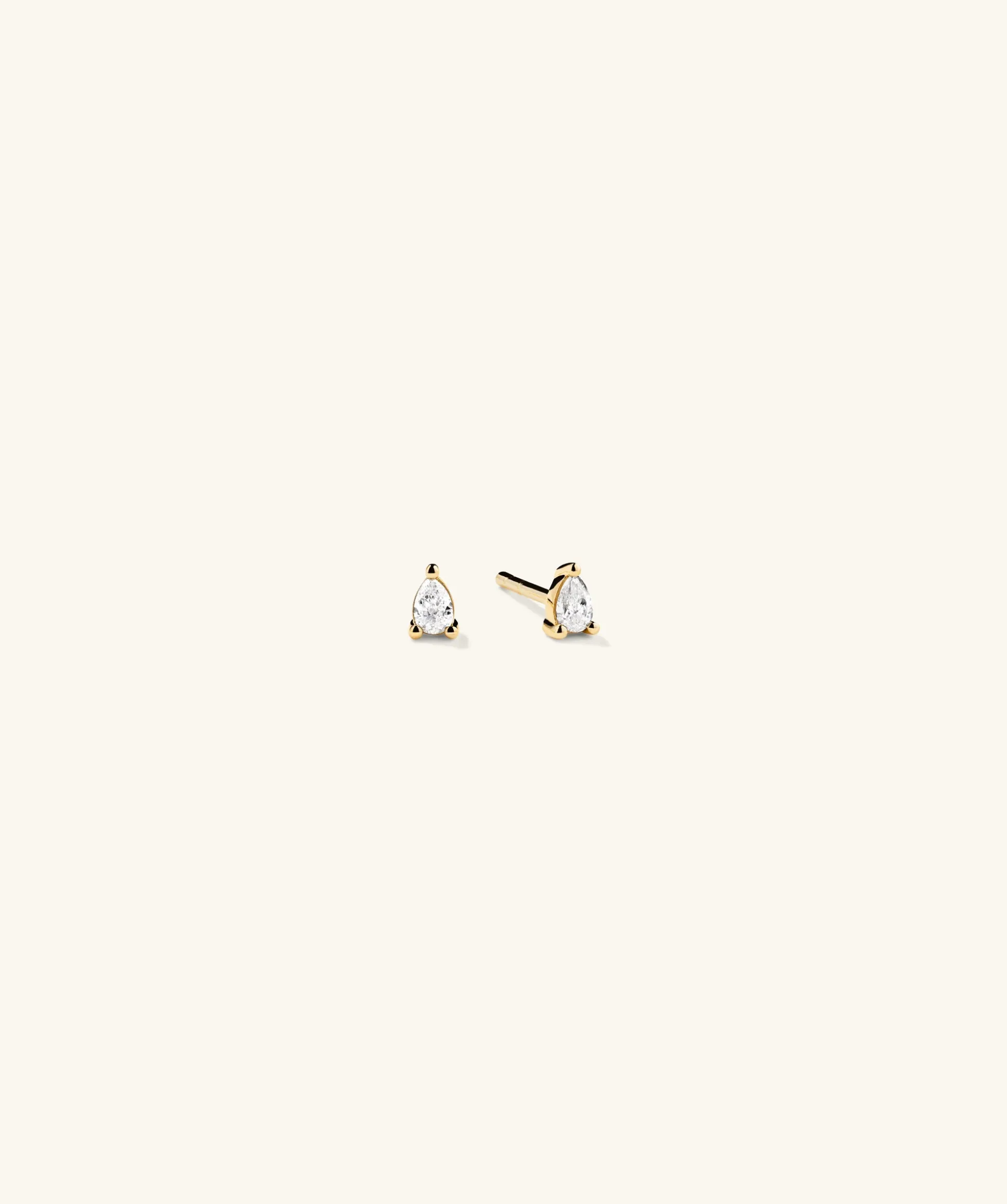 Mejuri Mini Pear Diamond Studs- Stud Earrings | Earrings