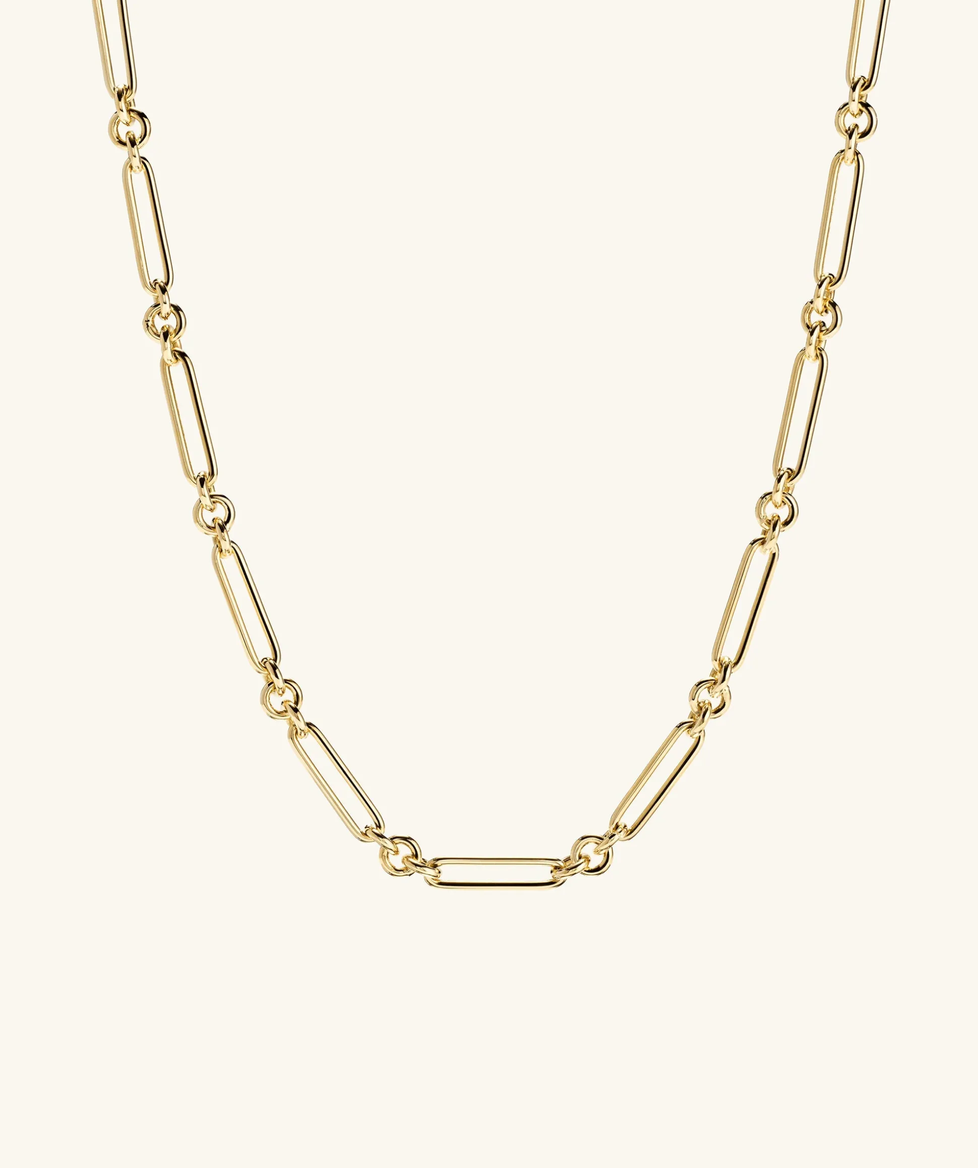 Mejuri Mixed Link Paperclip Chain Charm Necklace- Chain Necklaces | Necklaces