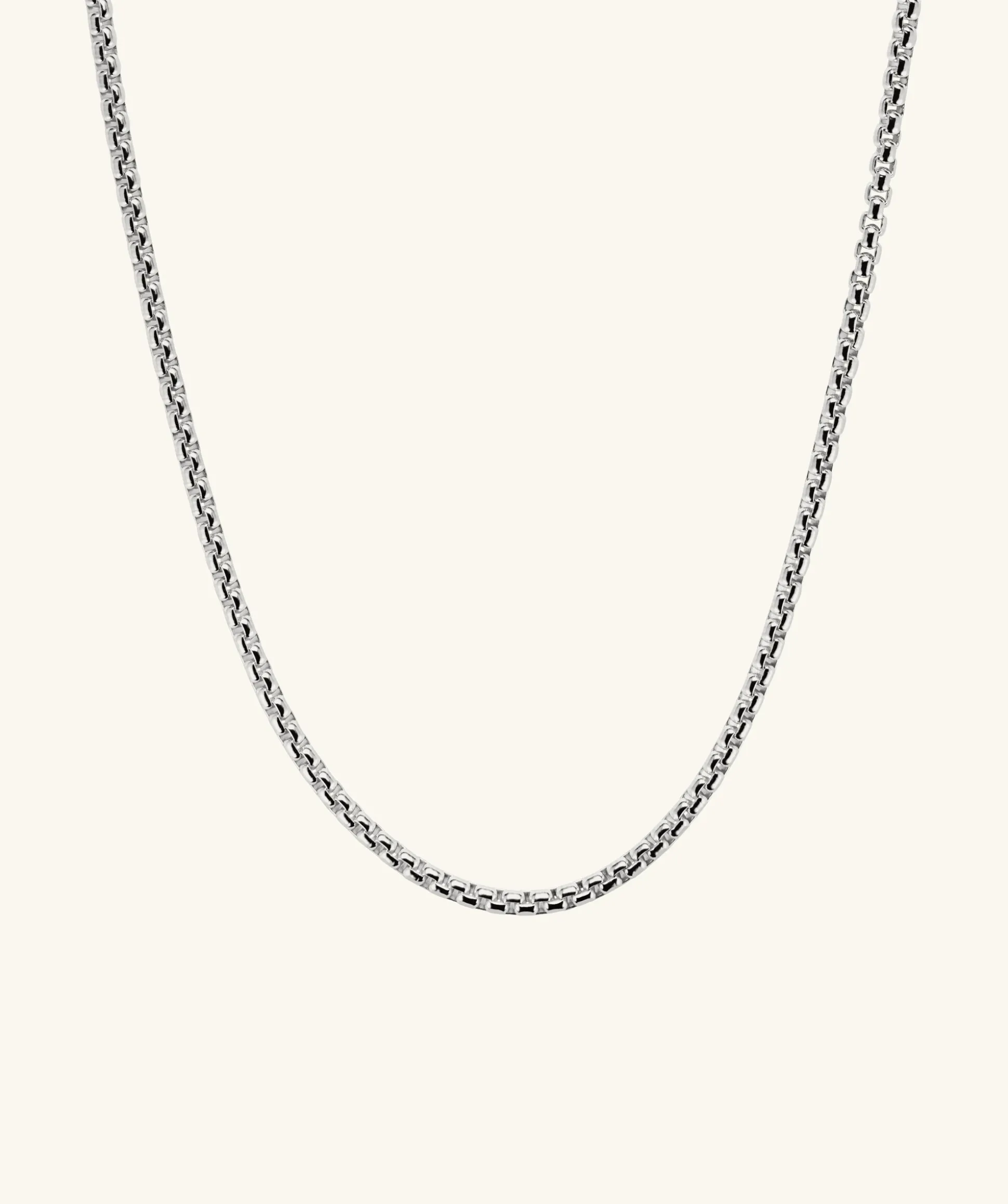 Mejuri 3.7mm Round Box Chain Necklace- Necklaces | Men's