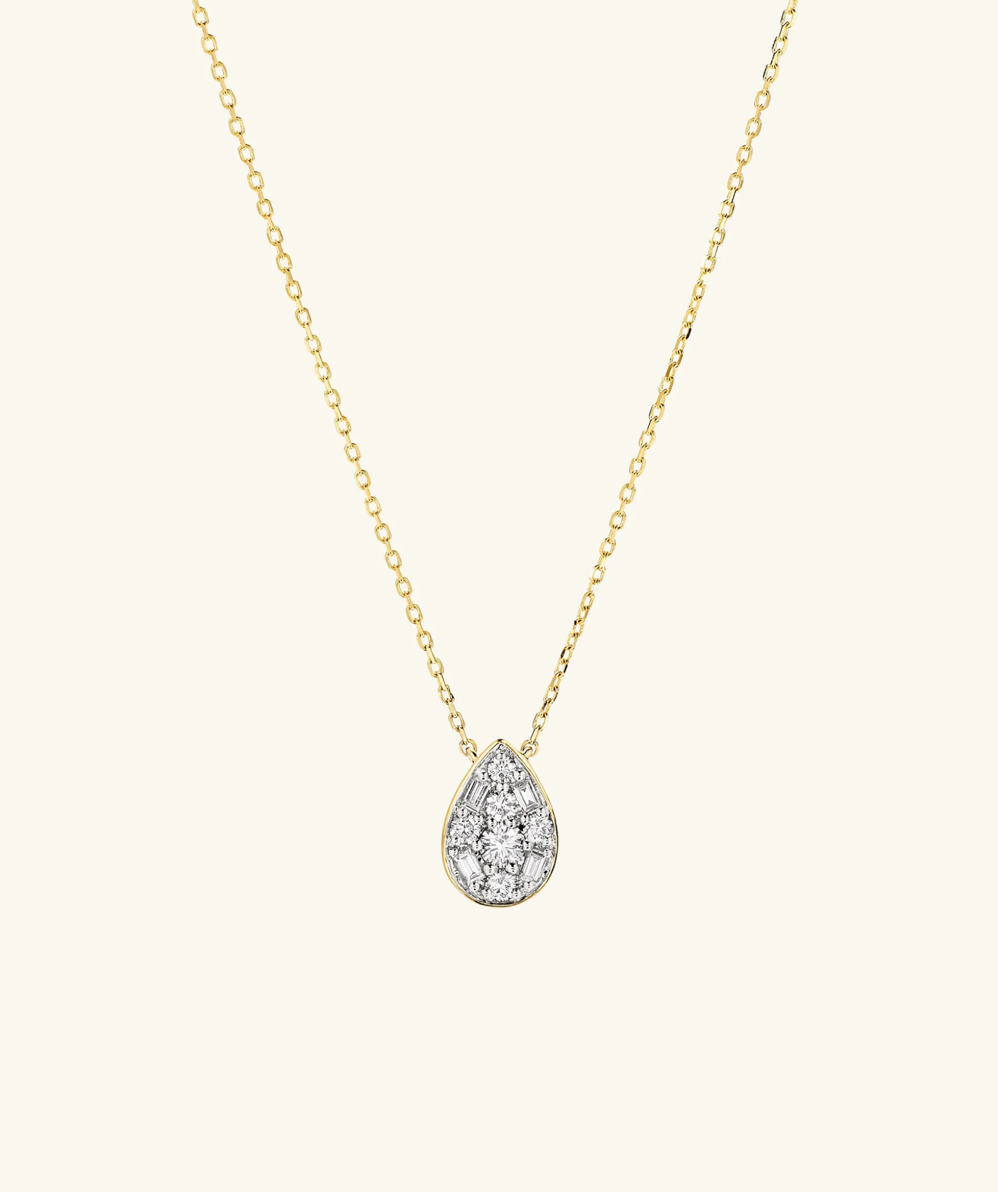 Mejuri Mosaic Pear Diamond Necklace- Necklaces