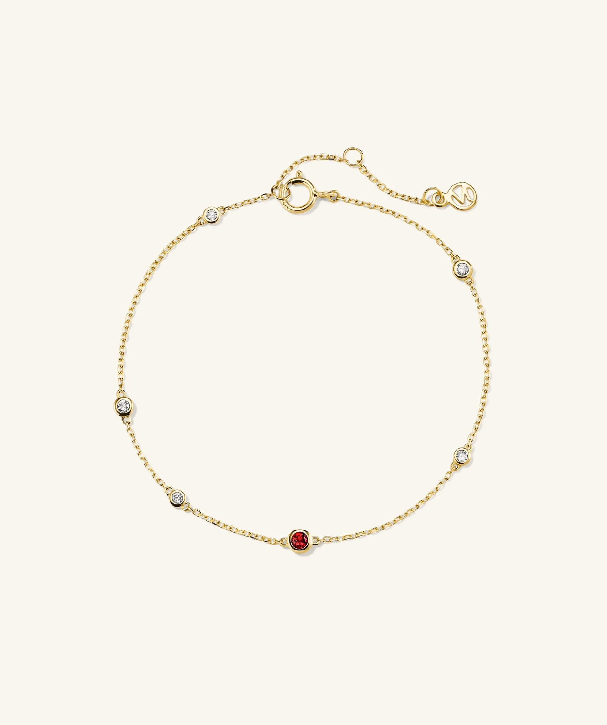 Mejuri Multi Gemstone Station Bracelet- Bracelets