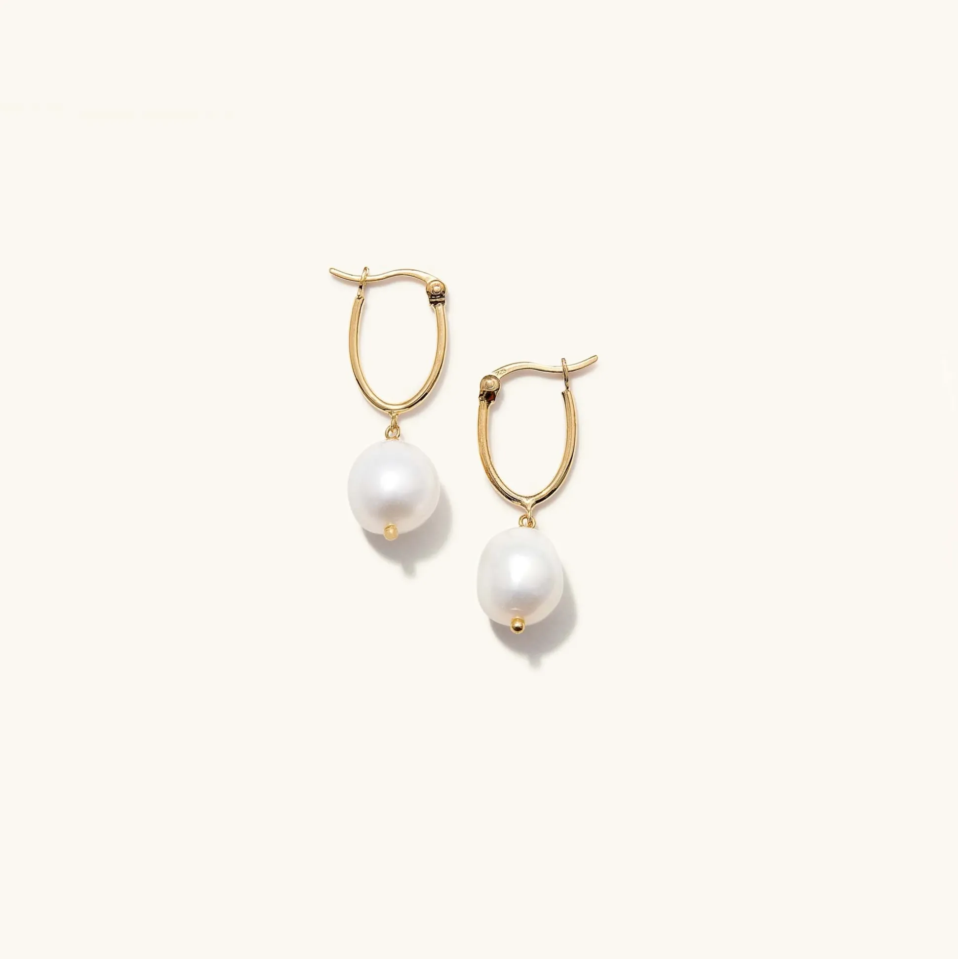 Mejuri Organic Pearl Hoops- Hoop Earrings | Earrings