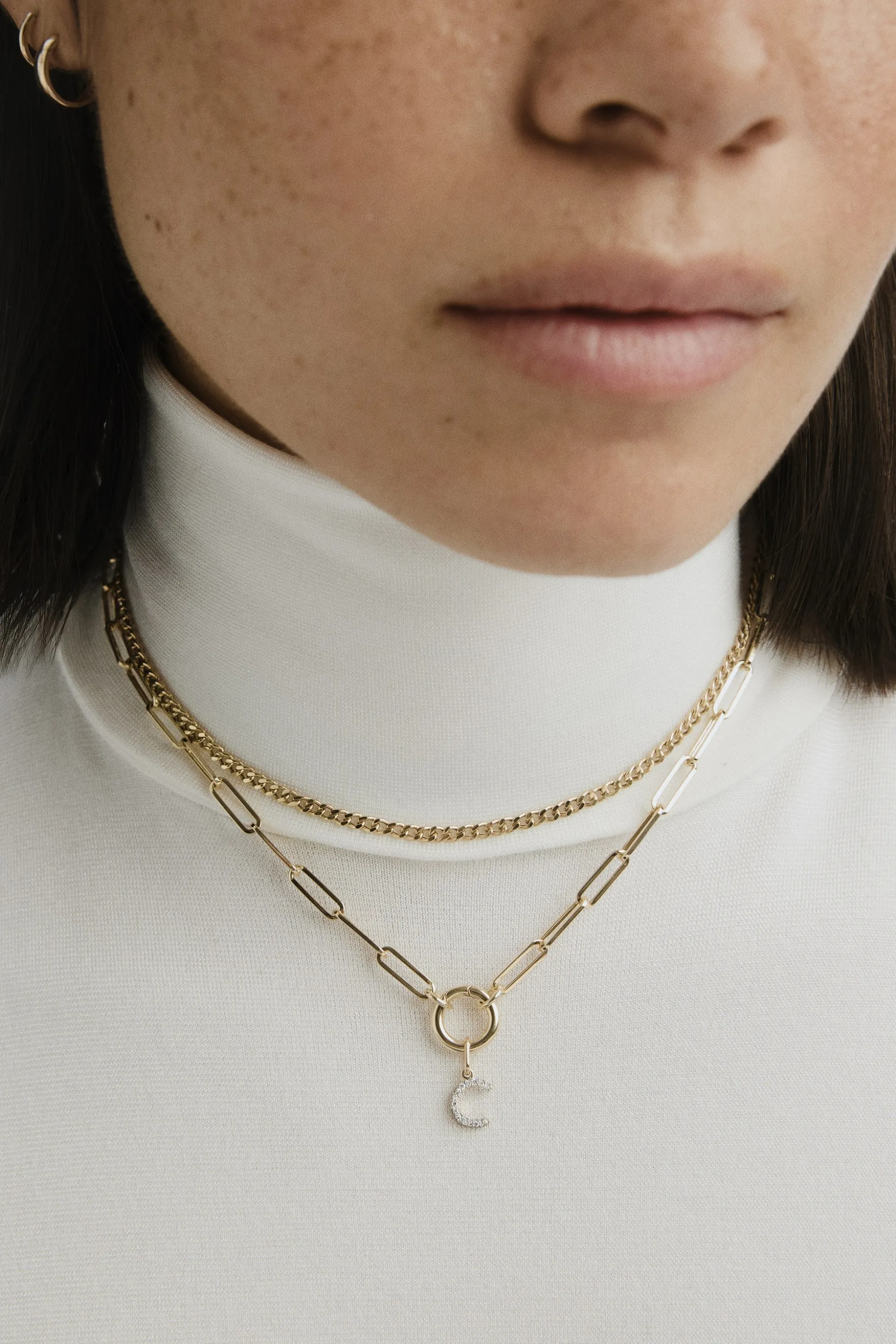 Mejuri Paperclip Chain Charm Necklace- Chain Necklaces | Necklaces