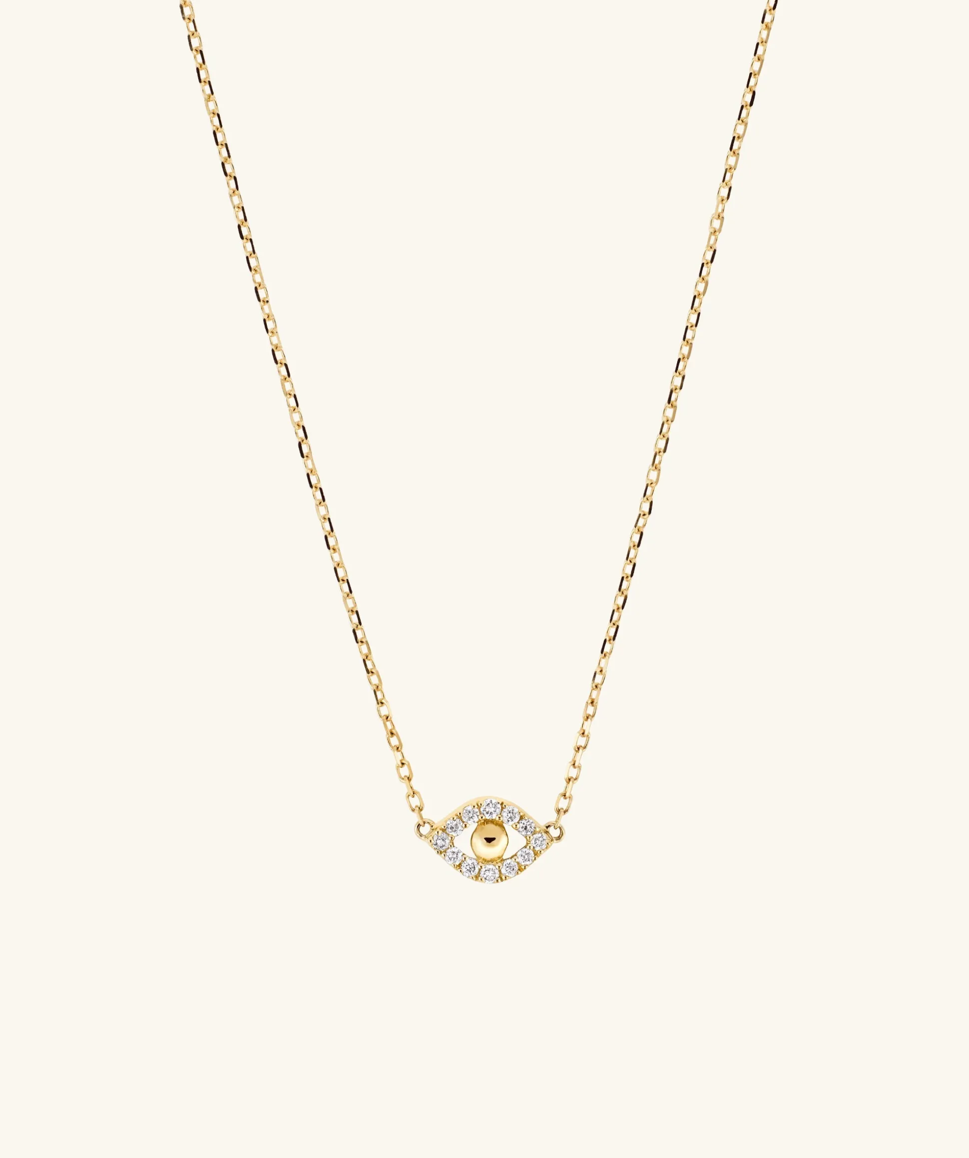 Mejuri Pavé Diamond Evil Eye Necklace- Necklaces