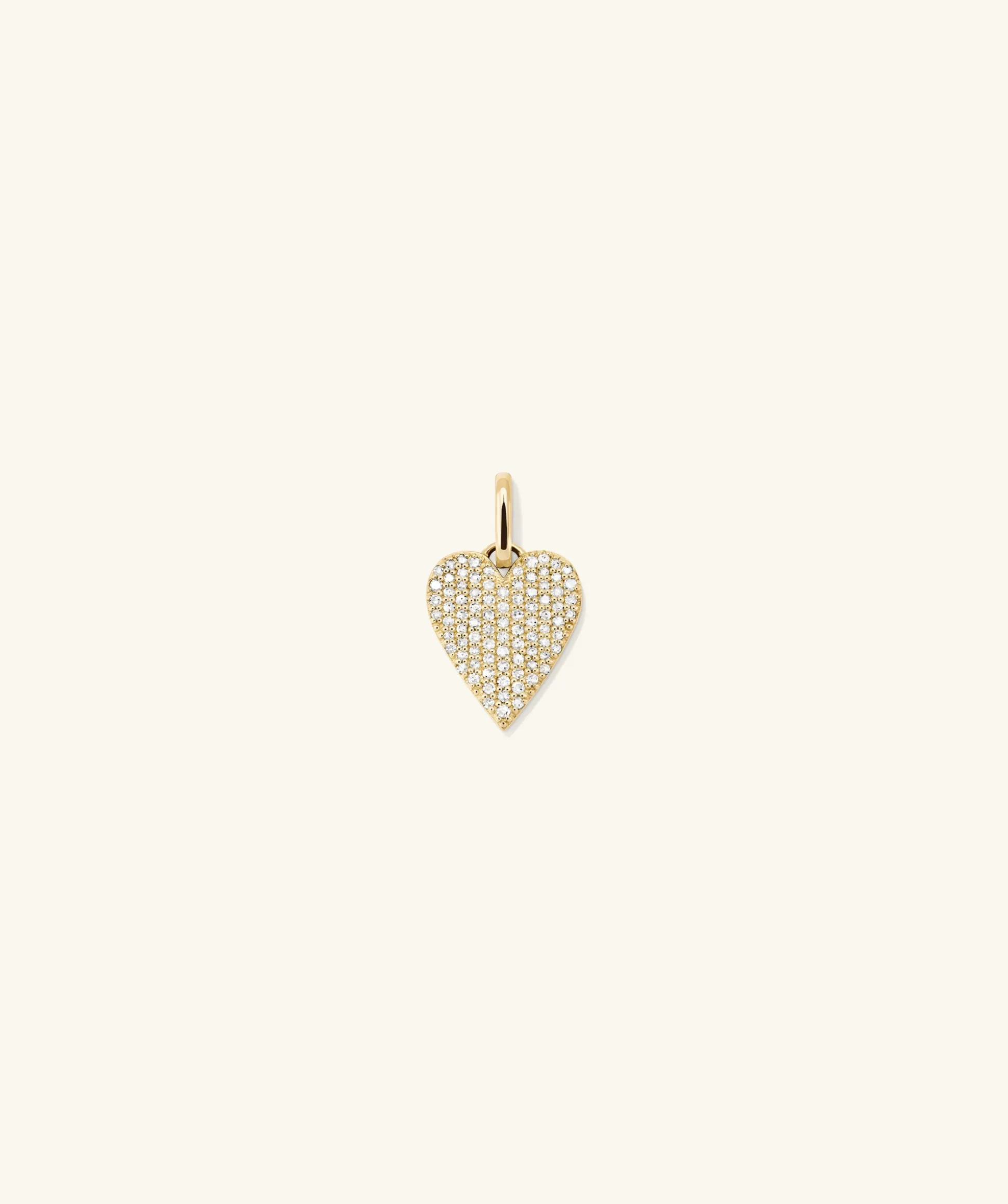 Mejuri Pavé Diamond Heart Pendant- Charms | Charms + Pendants